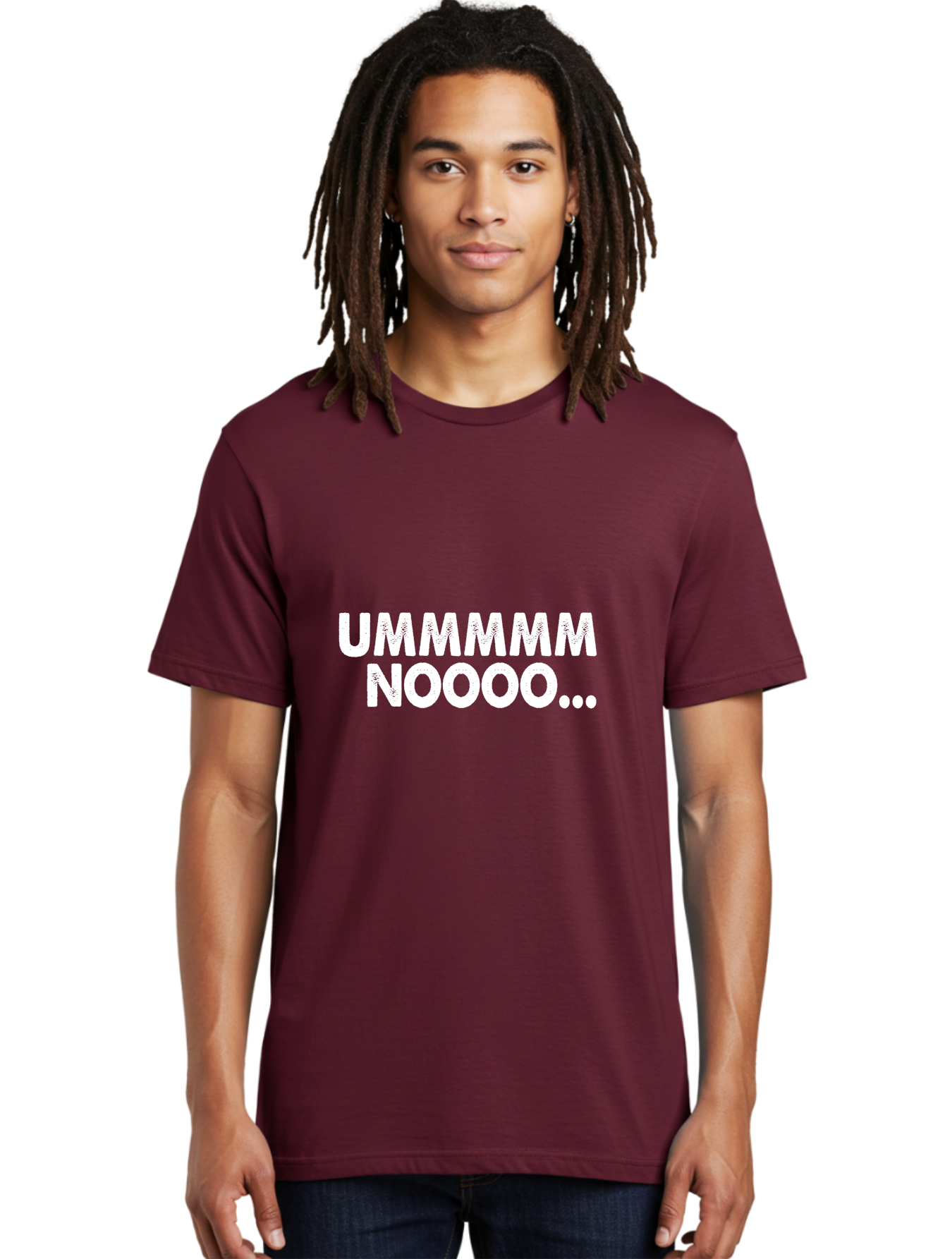 Ummmmm Noooo-01 Men'S Graphic Tee, 100% Cotton, Comfortable Casual Summer Wear, Machine Washable, Ummmmm Noooo, Funny Text, White Text On Green, Humorous Expression, Meme Text, Playful Phrase, Witty Saying, Comedic Graphic Aae766 30