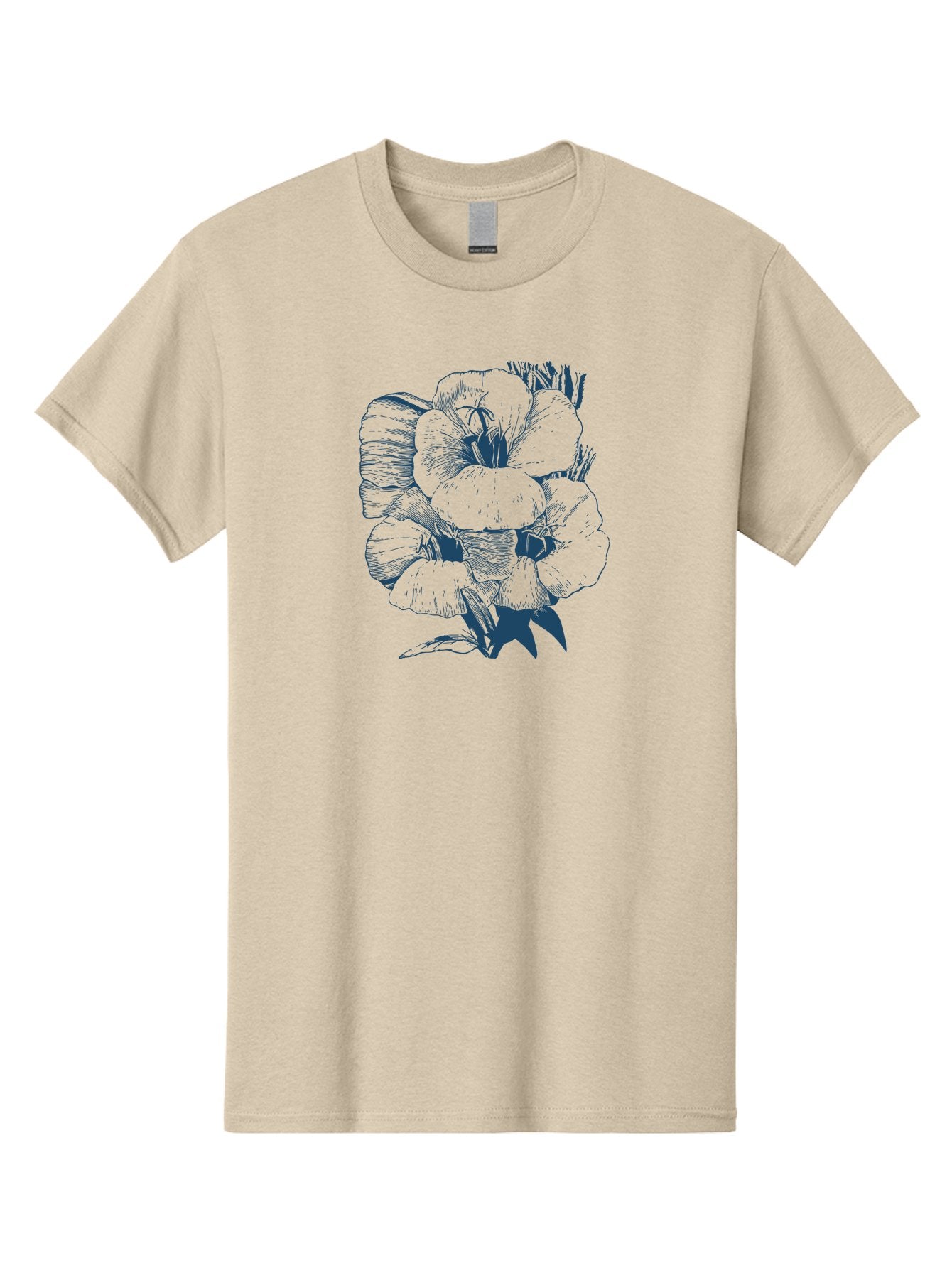 Velvet Bloom Men'S Graphic Tee, 100% Cotton, Comfortable Casual Summer Wear, Machine Washable, Hand-Drawn Pansy, Vintage Illustration, Floral Design, Blooming Flowers, Delicate Petals, Artistic Rendering, Botanical Art, Flower Sketch Aae768