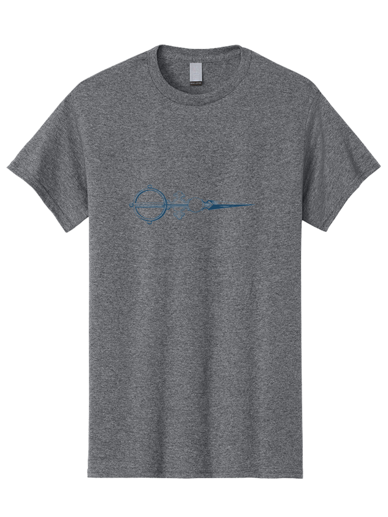 Victorian Needlepoint Scissors Men'S Graphic Tee, 100% Cotton, Comfortable Casual Summer Wear, Machine Washable, Stylized Dagger, Circular Symbol, Mystical Emblem, Esoteric Art, Symbolic Imagery, Abstract Design, Fantasy Element, Aae775 11