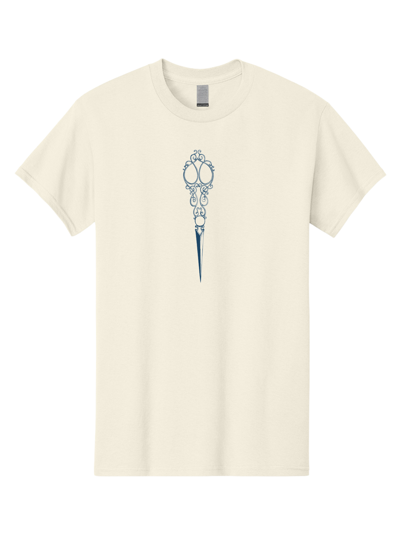 Victorian Scrollwork Scissors Men'S Graphic Tee, 100% Cotton, Comfortable Casual Summer Wear, Machine Washable, Vintage Hair Accessory, Ornate Design, Decorative Hairpin, Antique Style, Elegant Adornment, Hair Jewelry Aae777