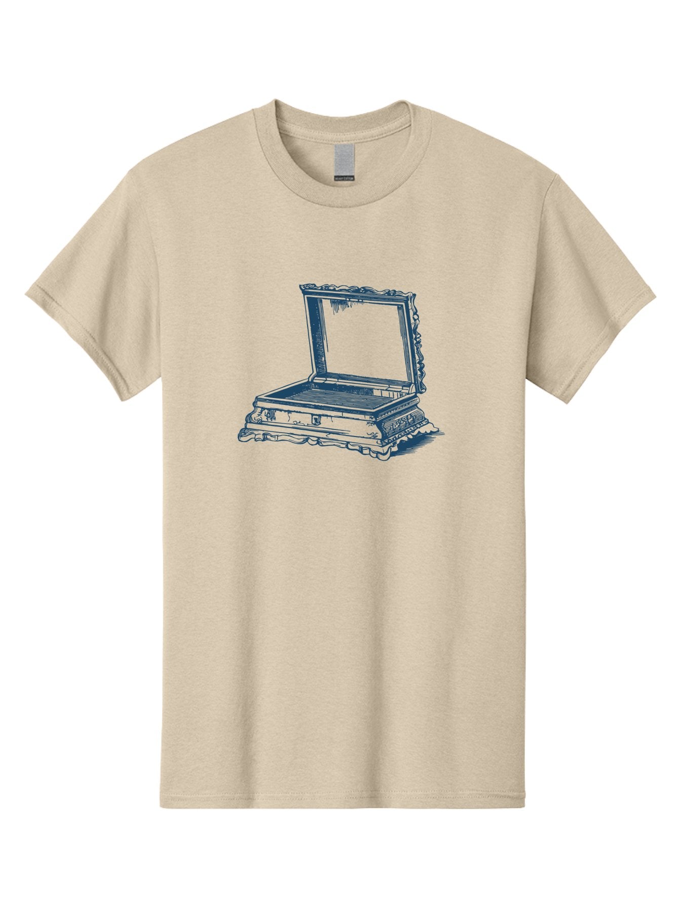 Victorian Style Jewelry Case Men'S Graphic Tee, 100% Cotton, Comfortable Casual Summer Wear, Machine Washable, Ornate Jewelry Box, Open Lid, Decorative Mirror, Vintage Design, Luxurious Storage, Beauty Accessories, Antique Style, Elegance Aae778 7