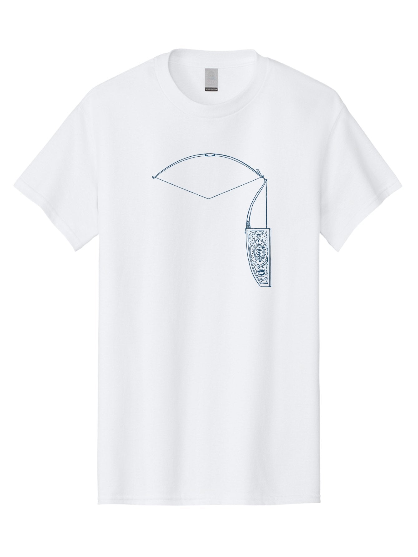 Vintage Archery Equipment Men'S Graphic Tee, 100% Cotton, Comfortable Casual Summer Wear, Machine Washable, Recurve Bow, Ornate Quiver, Archery Equipment, Hunting Gear, Decorative Design, Intricate Patterns, Bow And Arrow, Outdoor Adventure, Aae782 6