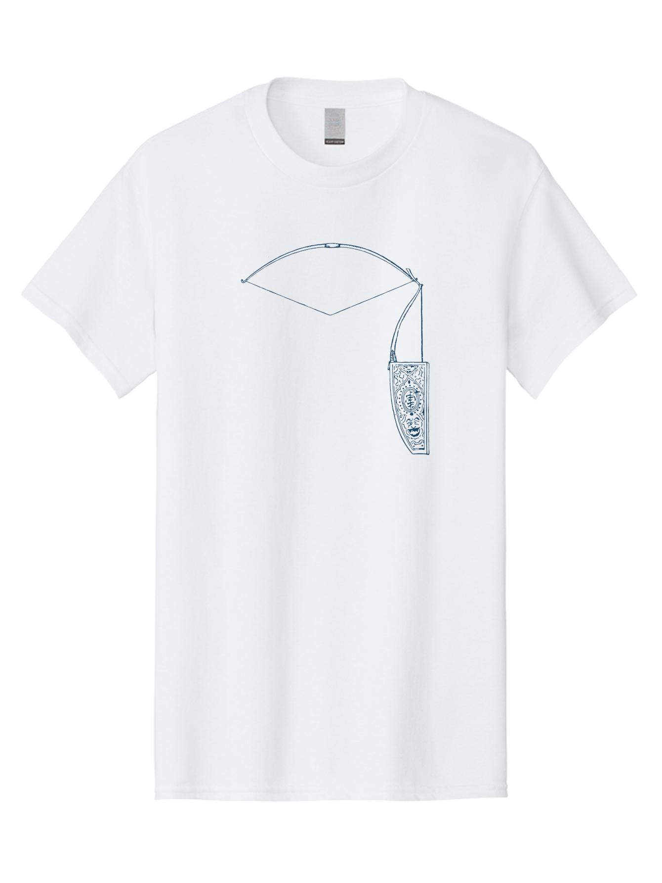 Vintage Archery Equipment Men'S Graphic Tee, 100% Cotton, Comfortable Casual Summer Wear, Machine Washable, Recurve Bow, Ornate Quiver, Archery Equipment, Hunting Gear, Decorative Design, Intricate Patterns, Bow And Arrow, Outdoor Adventure, Aae782 13