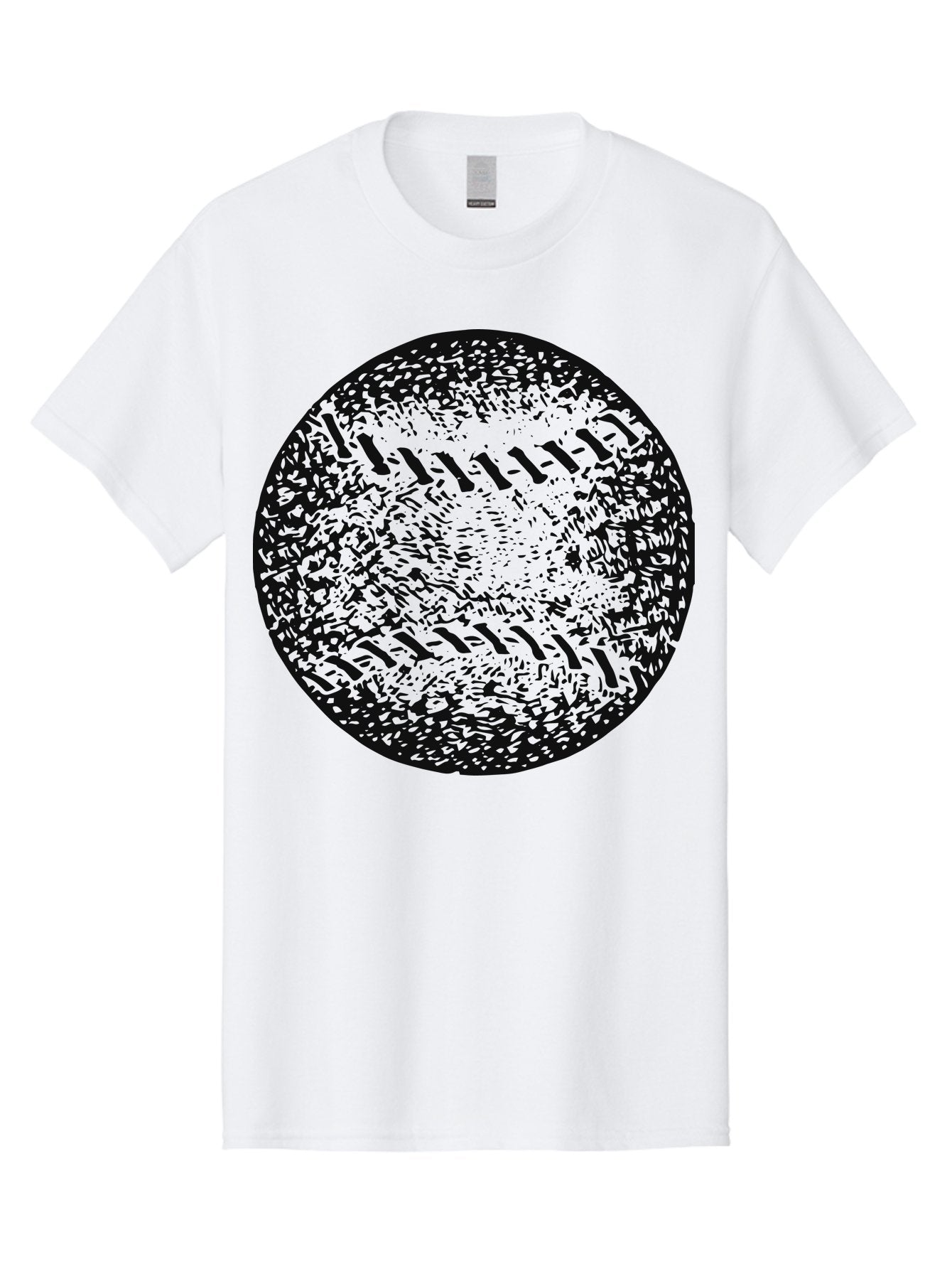 Vintage Baseball Men'S Graphic Tee, 100% Cotton, Comfortable Casual Summer Wear, Machine Washable, Baseball, Sports Equipment, Stitching Pattern, Texture, Black And Green, Graphic Illustration, Sports Theme, Team Sports Aae784