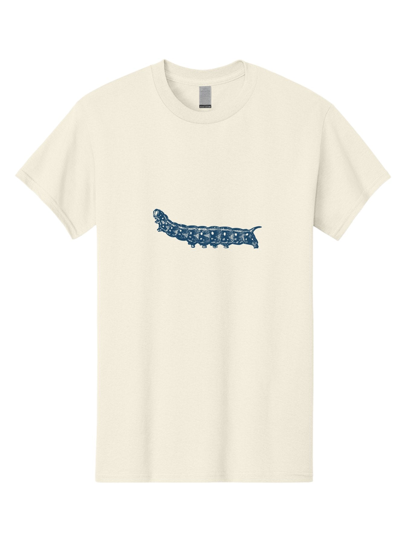 Vintage Caterpillar Sketch Men'S Graphic Tee, 100% Cotton, Comfortable Casual Summer Wear, Machine Washable, Caterpillar Illustration, Circuit Board Design, Abstract Art, Futuristic Insect, Technical Diagram, Blue Neon Glow, Tech Meets Nature Aae787 9