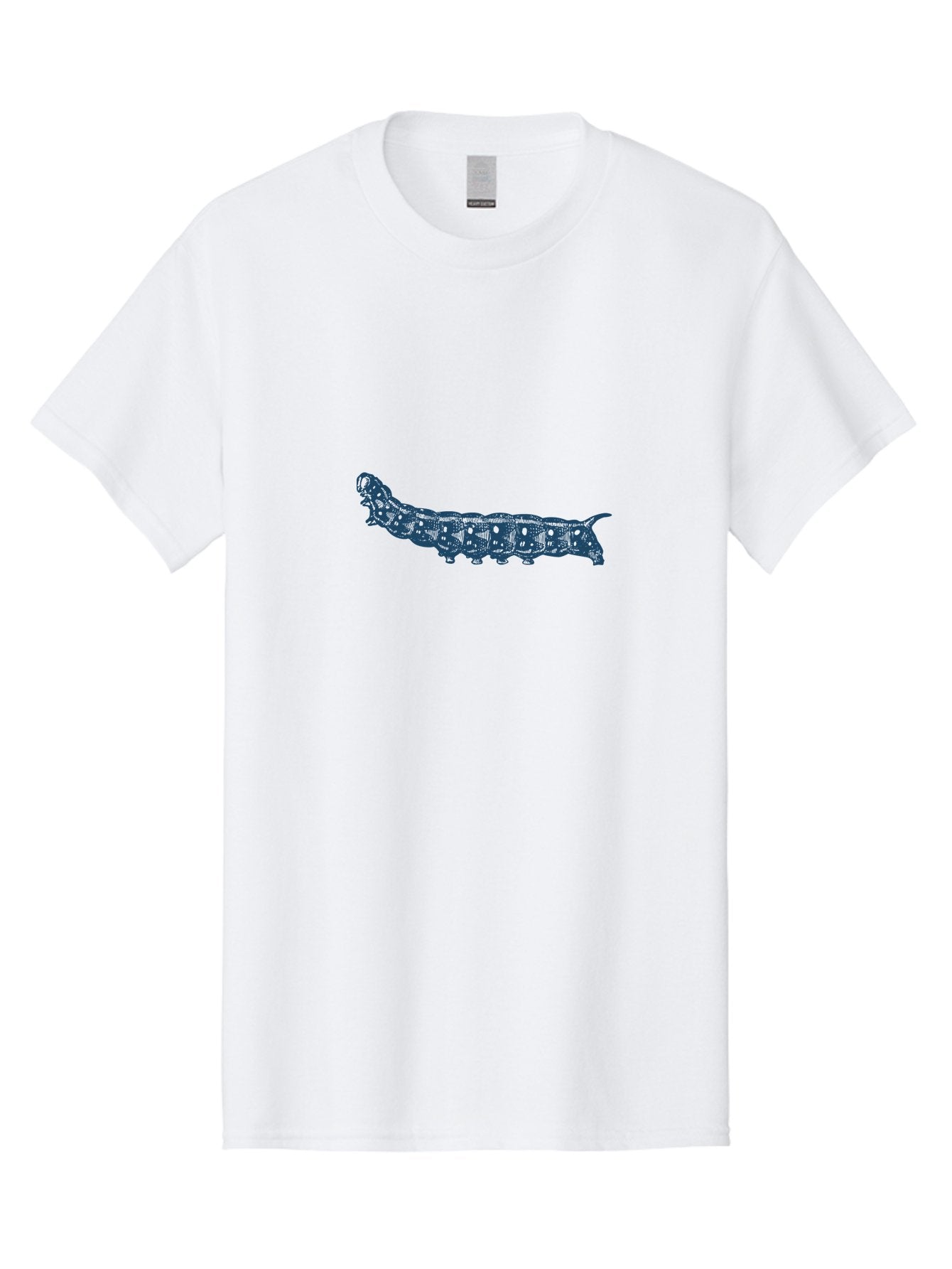 Vintage Caterpillar Sketch Men'S Graphic Tee, 100% Cotton, Comfortable Casual Summer Wear, Machine Washable, Caterpillar Illustration, Circuit Board Design, Abstract Art, Futuristic Insect, Technical Diagram, Blue Neon Glow, Tech Meets Nature Aae787 15