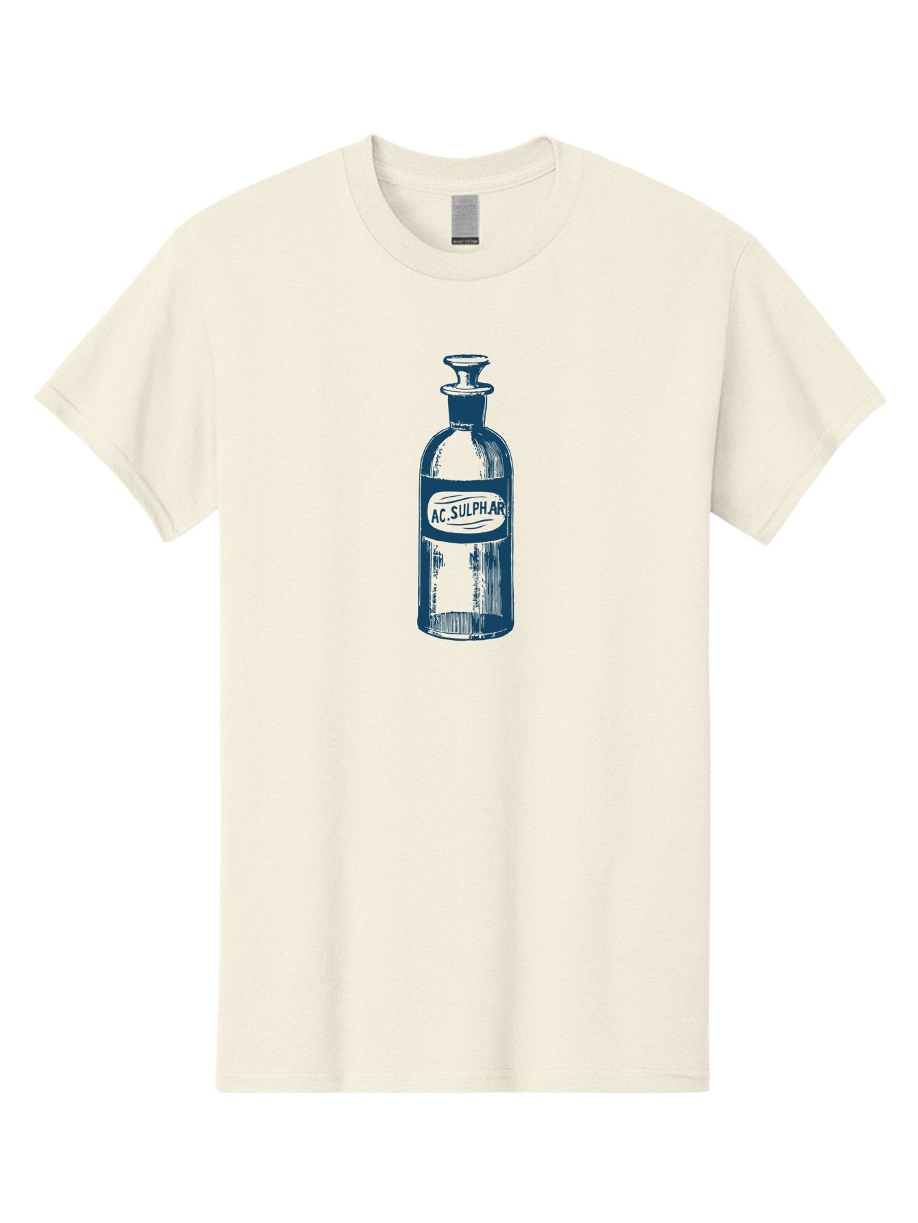 Vintage Chemist Bottle Men'S Graphic Tee, 100% Cotton, Comfortable Casual Summer Wear, Machine Washable, Vintage Apothecary Bottle, Glass Container, Stopper, Ac Sulphar Label, Retro Pharmacy, Antique Medicine, Old-Fashioned Cure, Aae788 10