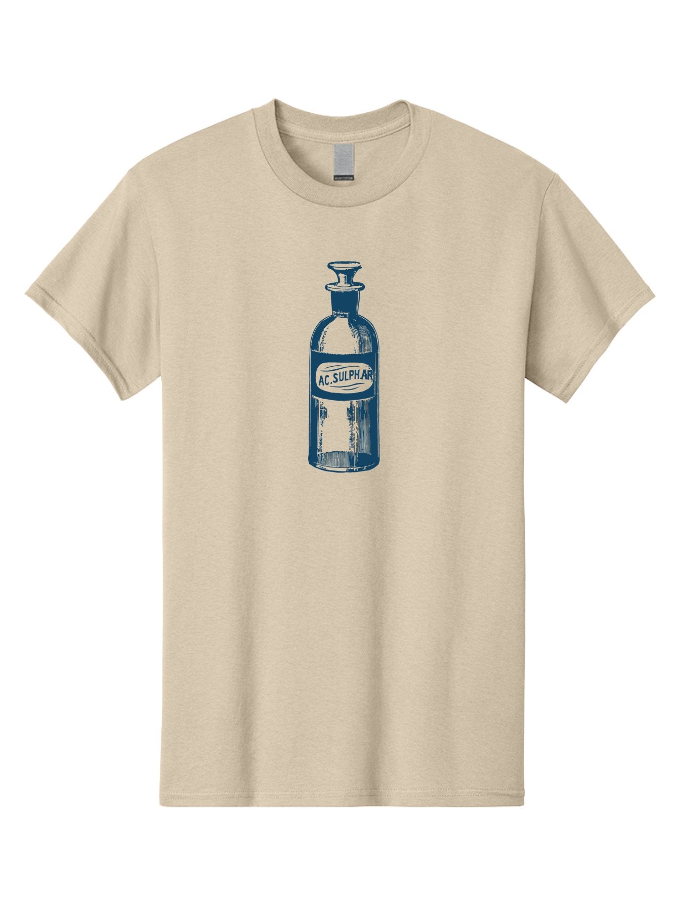 Vintage Chemist Bottle Men'S Graphic Tee, 100% Cotton, Comfortable Casual Summer Wear, Machine Washable, Vintage Apothecary Bottle, Glass Container, Stopper, Ac Sulphar Label, Retro Pharmacy, Antique Medicine, Old-Fashioned Cure, Aae788 6