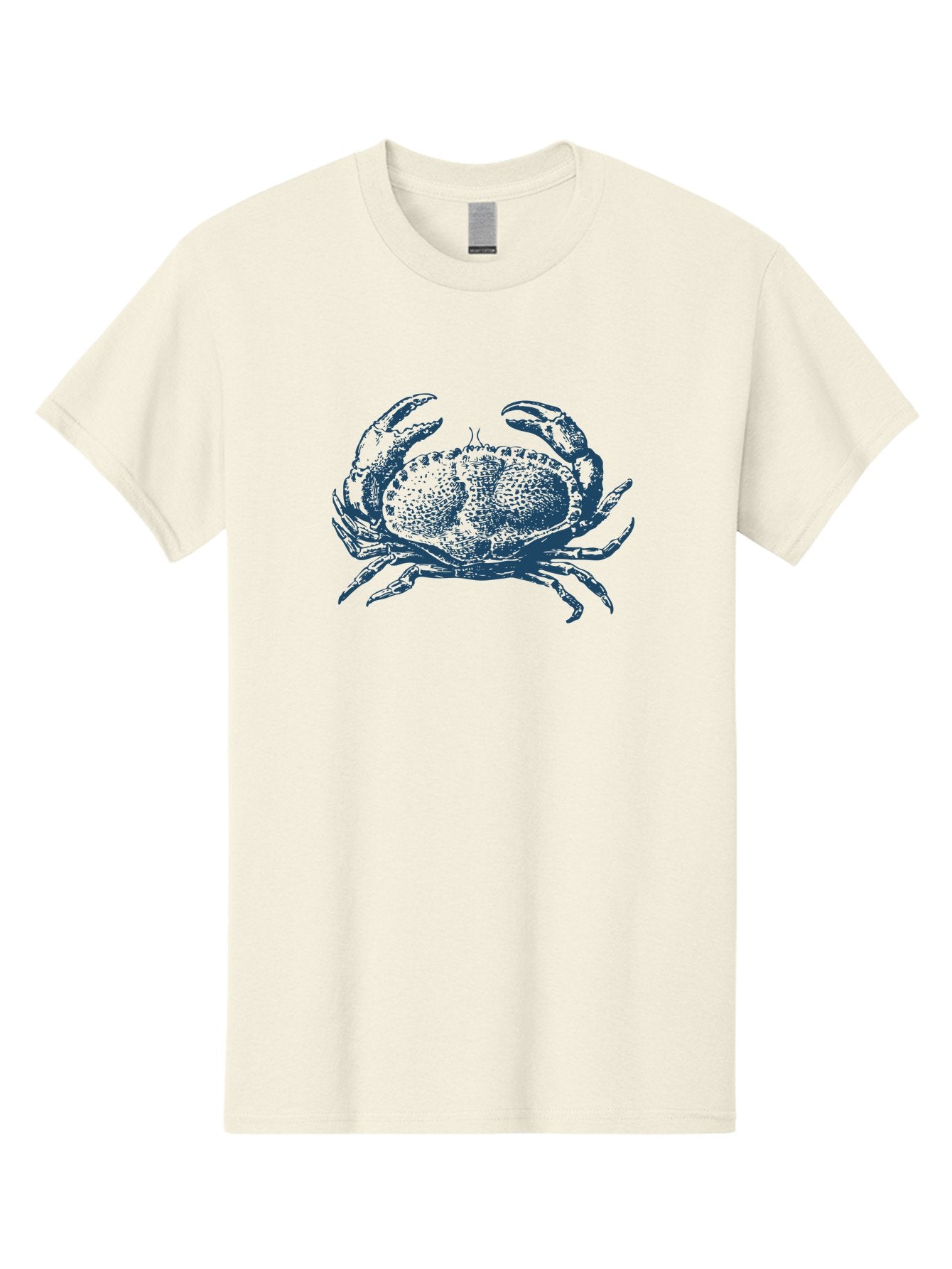 Vintage Coastal Crab Men'S Graphic Tee, 100% Cotton, Comfortable Casual Summer Wear, Machine Washable, Crab Graphic, Crustacean Illustration, Ocean Creature, Blue Crab, Sea Life, Pointillism Art, Detailed Drawing, Marine Animal Aae789 4