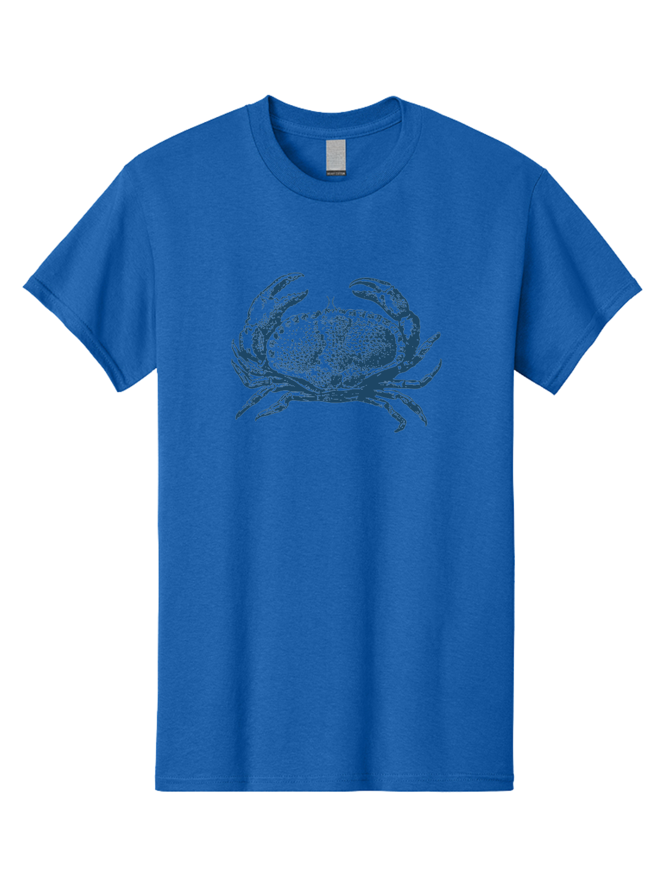 Vintage Coastal Crab Men'S Graphic Tee, 100% Cotton, Comfortable Casual Summer Wear, Machine Washable, Crab Graphic, Crustacean Illustration, Ocean Creature, Blue Crab, Sea Life, Pointillism Art, Detailed Drawing, Marine Animal Aae789 12