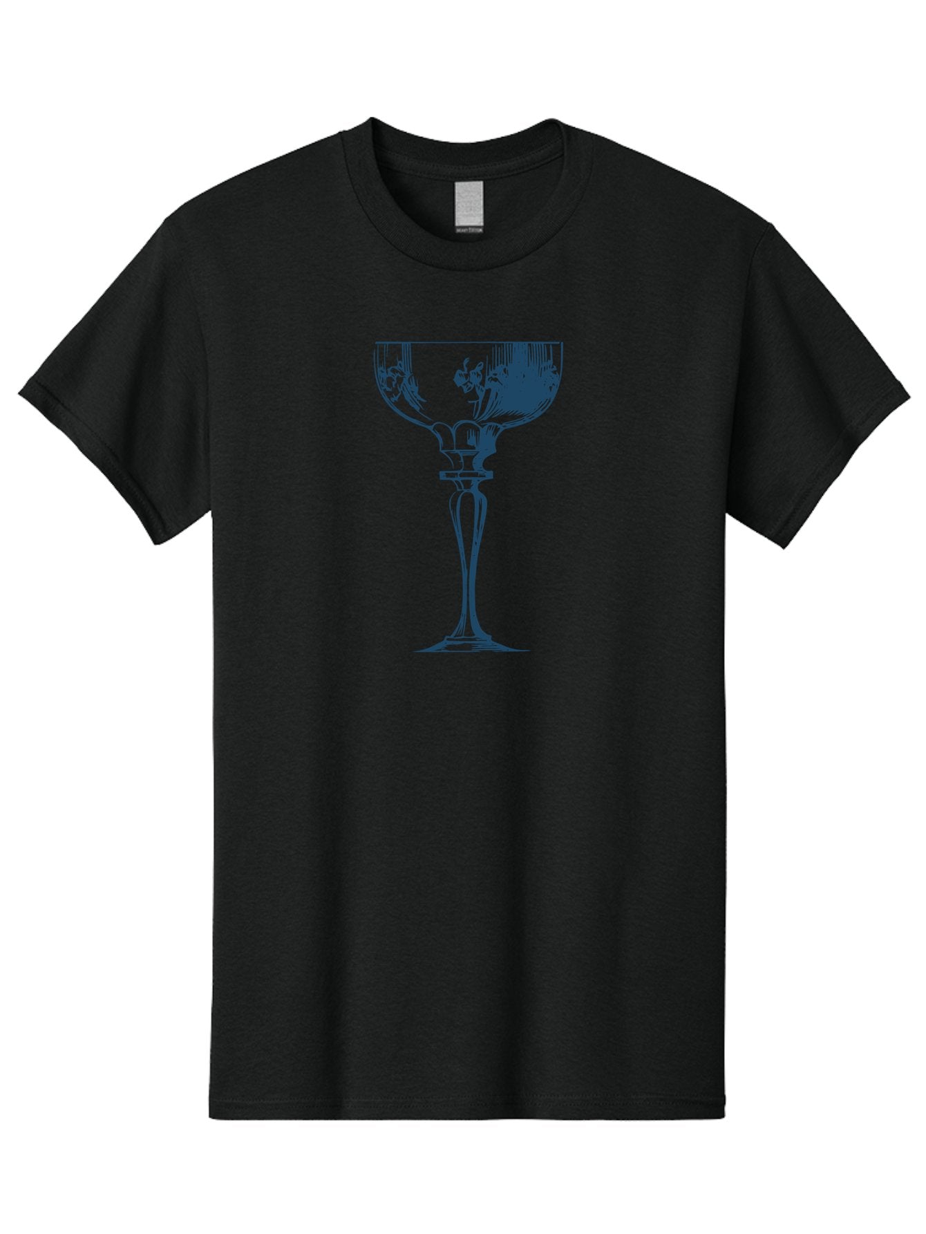 Vintage Coupe Glass Men'S Graphic Tee, 100% Cotton, Comfortable Casual Summer Wear, Machine Washable, Wine Glass, Elegant Design, Luxury Glassware, Fine Dining, Glass Art, Decorative Stemware, Sophisticated, Floral Pattern, Crystal Clear Aae790 14