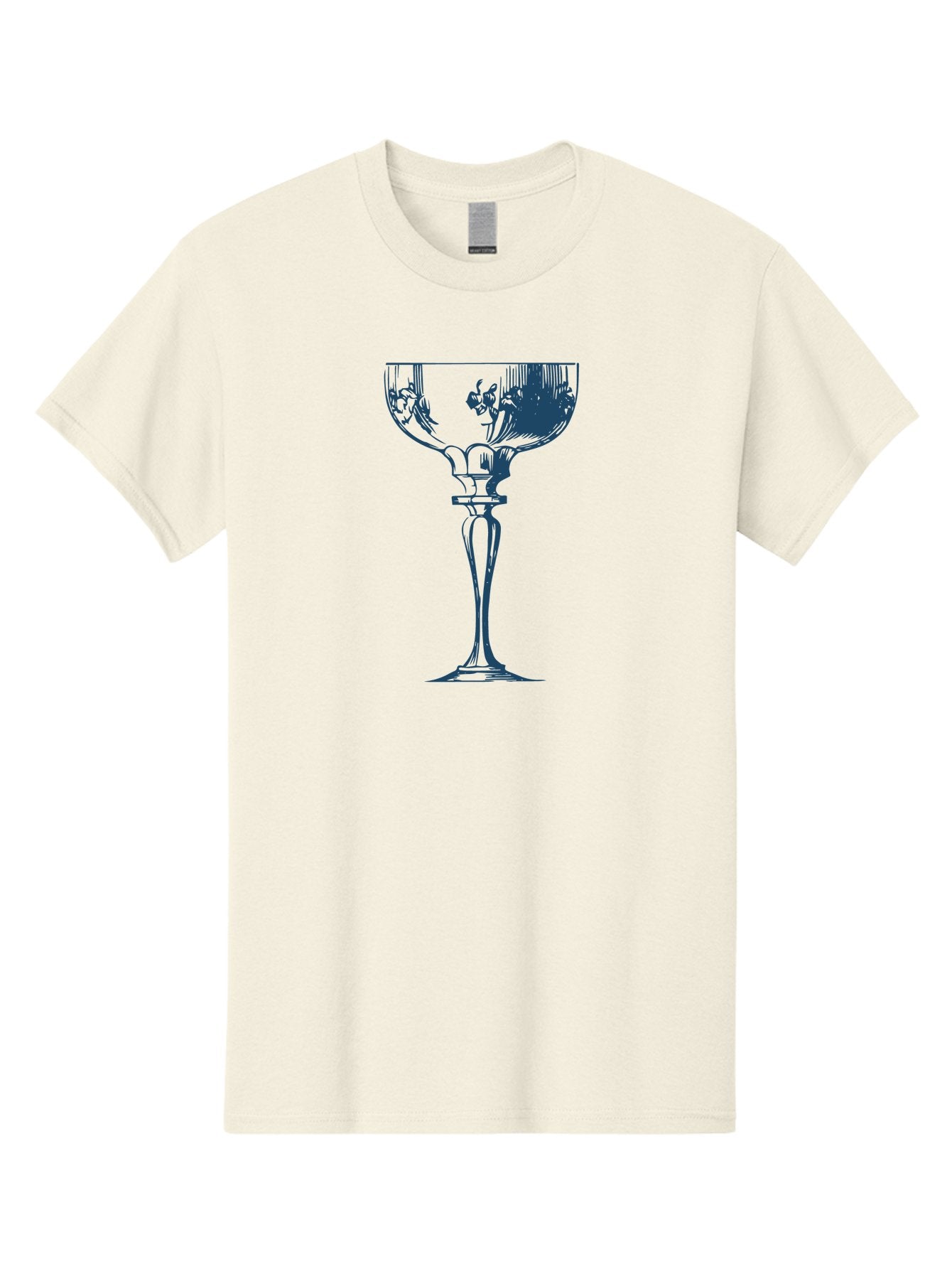 Vintage Coupe Glass Men'S Graphic Tee, 100% Cotton, Comfortable Casual Summer Wear, Machine Washable, Wine Glass, Elegant Design, Luxury Glassware, Fine Dining, Glass Art, Decorative Stemware, Sophisticated, Floral Pattern, Crystal Clear Aae790 15