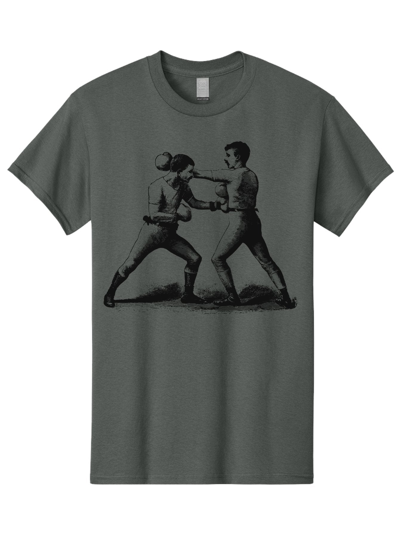 Vintage Fight Men'S Graphic Tee, 100% Cotton, Comfortable Casual Summer Wear, Machine Washable, Boxing Match, Sparring Boxers, Combat Sports, Martial Arts Training, Fighter Stance, Gloved Fists, Boxing Pose, Pugilism Aae795 8