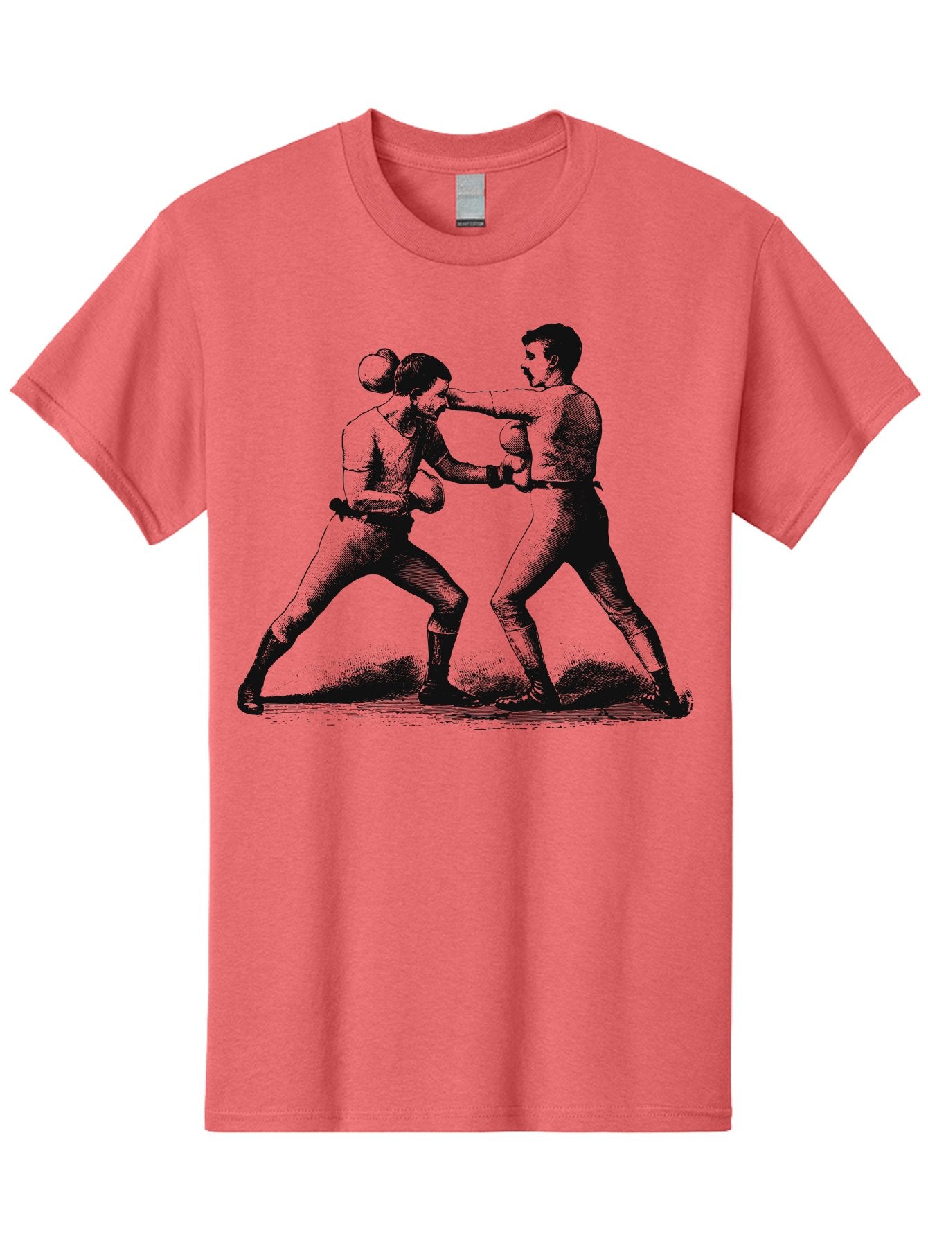 Vintage Fight Men'S Graphic Tee, 100% Cotton, Comfortable Casual Summer Wear, Machine Washable, Boxing Match, Sparring Boxers, Combat Sports, Martial Arts Training, Fighter Stance, Gloved Fists, Boxing Pose, Pugilism Aae795 4
