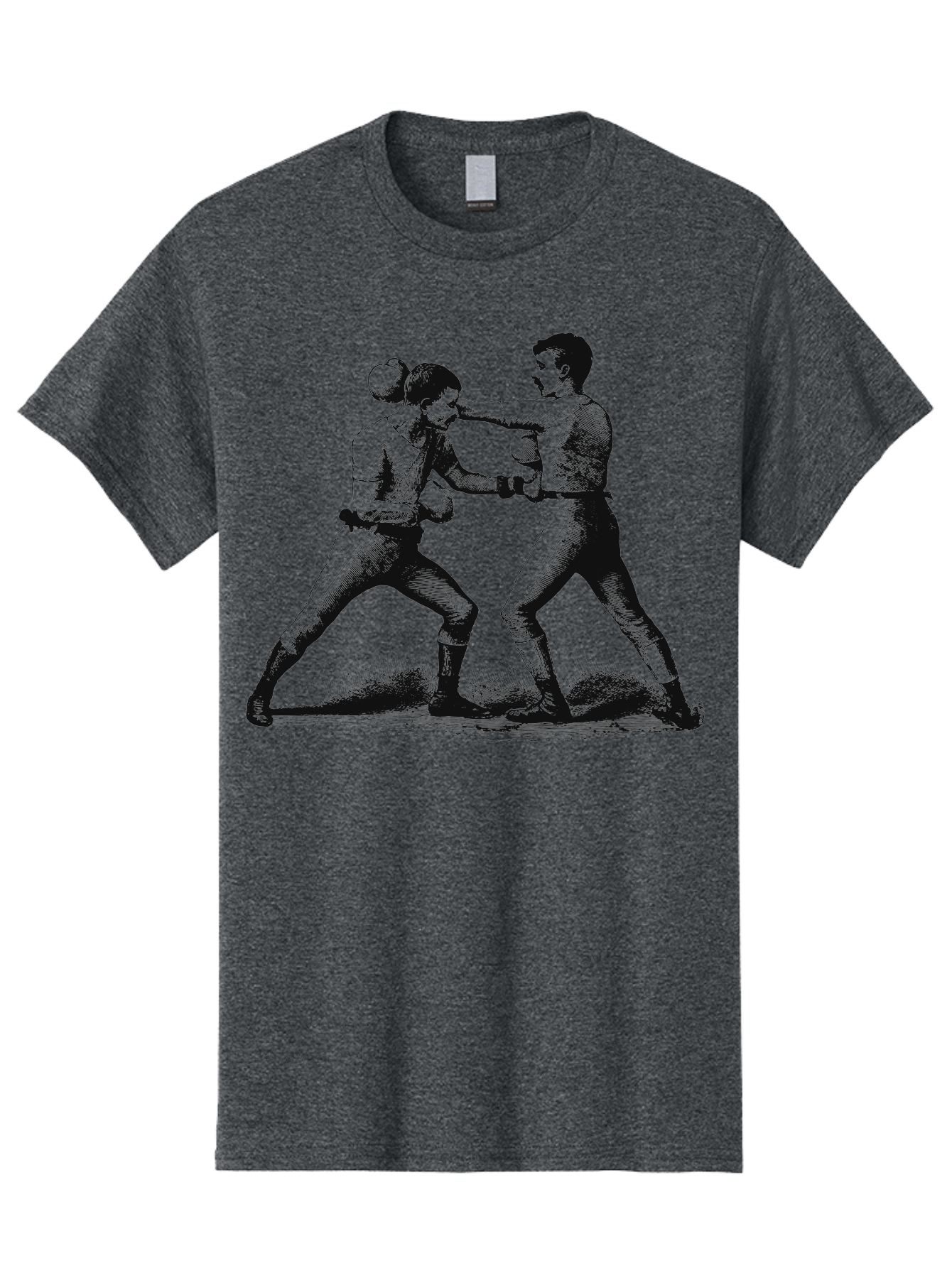 Vintage Fight Men'S Graphic Tee, 100% Cotton, Comfortable Casual Summer Wear, Machine Washable, Boxing Match, Sparring Boxers, Combat Sports, Martial Arts Training, Fighter Stance, Gloved Fists, Boxing Pose, Pugilism Aae795 21