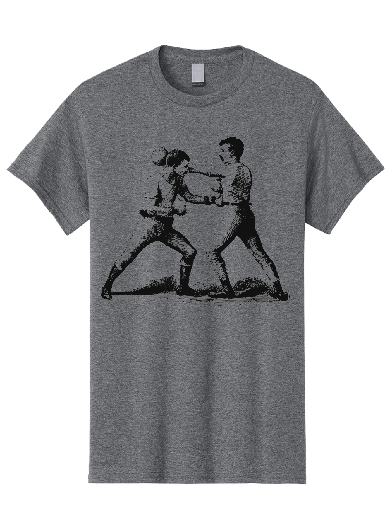 Vintage Fight Men'S Graphic Tee, 100% Cotton, Comfortable Casual Summer Wear, Machine Washable, Boxing Match, Sparring Boxers, Combat Sports, Martial Arts Training, Fighter Stance, Gloved Fists, Boxing Pose, Pugilism Aae795 11