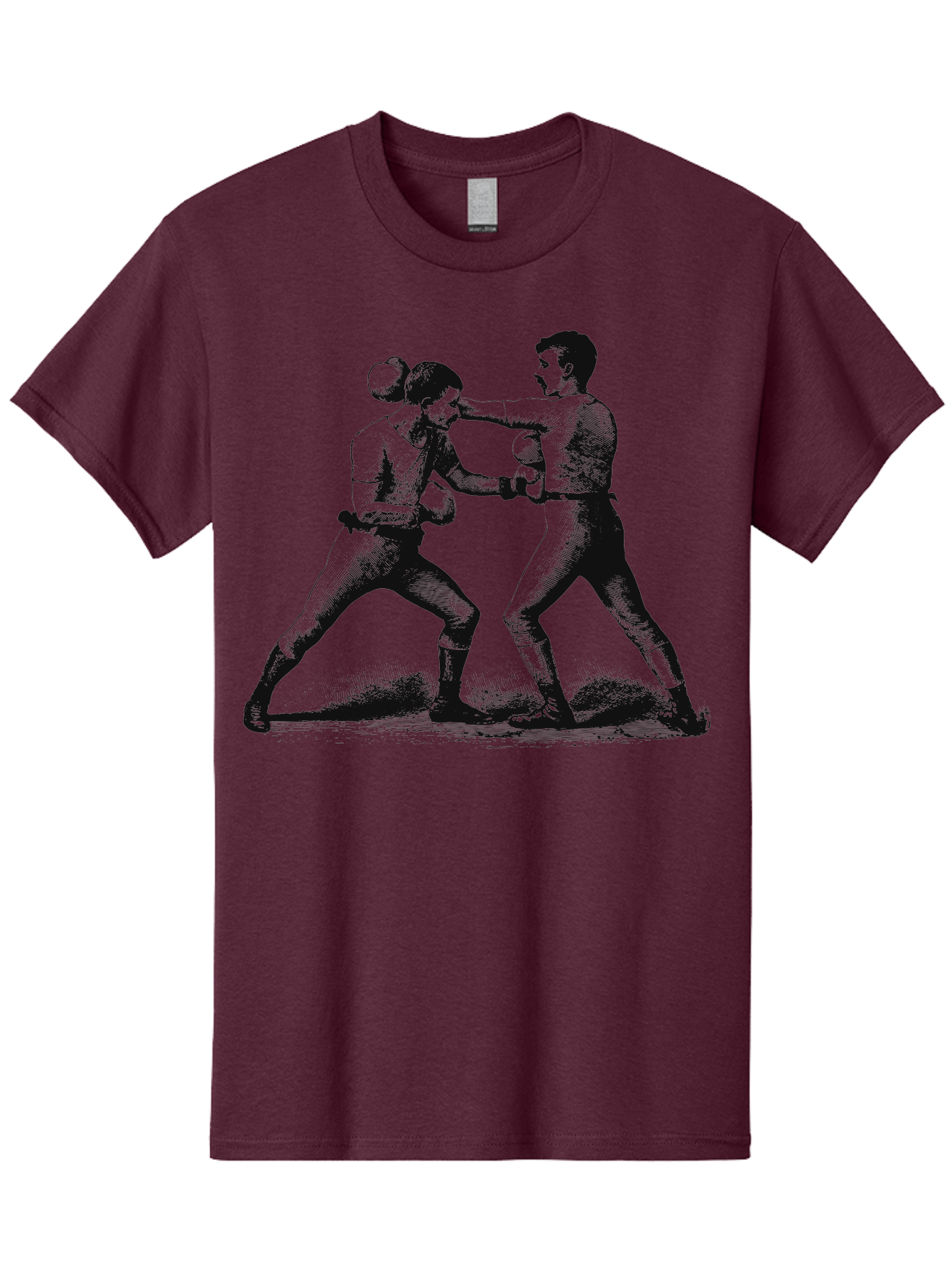 Vintage Fight Men'S Graphic Tee, 100% Cotton, Comfortable Casual Summer Wear, Machine Washable, Boxing Match, Sparring Boxers, Combat Sports, Martial Arts Training, Fighter Stance, Gloved Fists, Boxing Pose, Pugilism Aae795 23