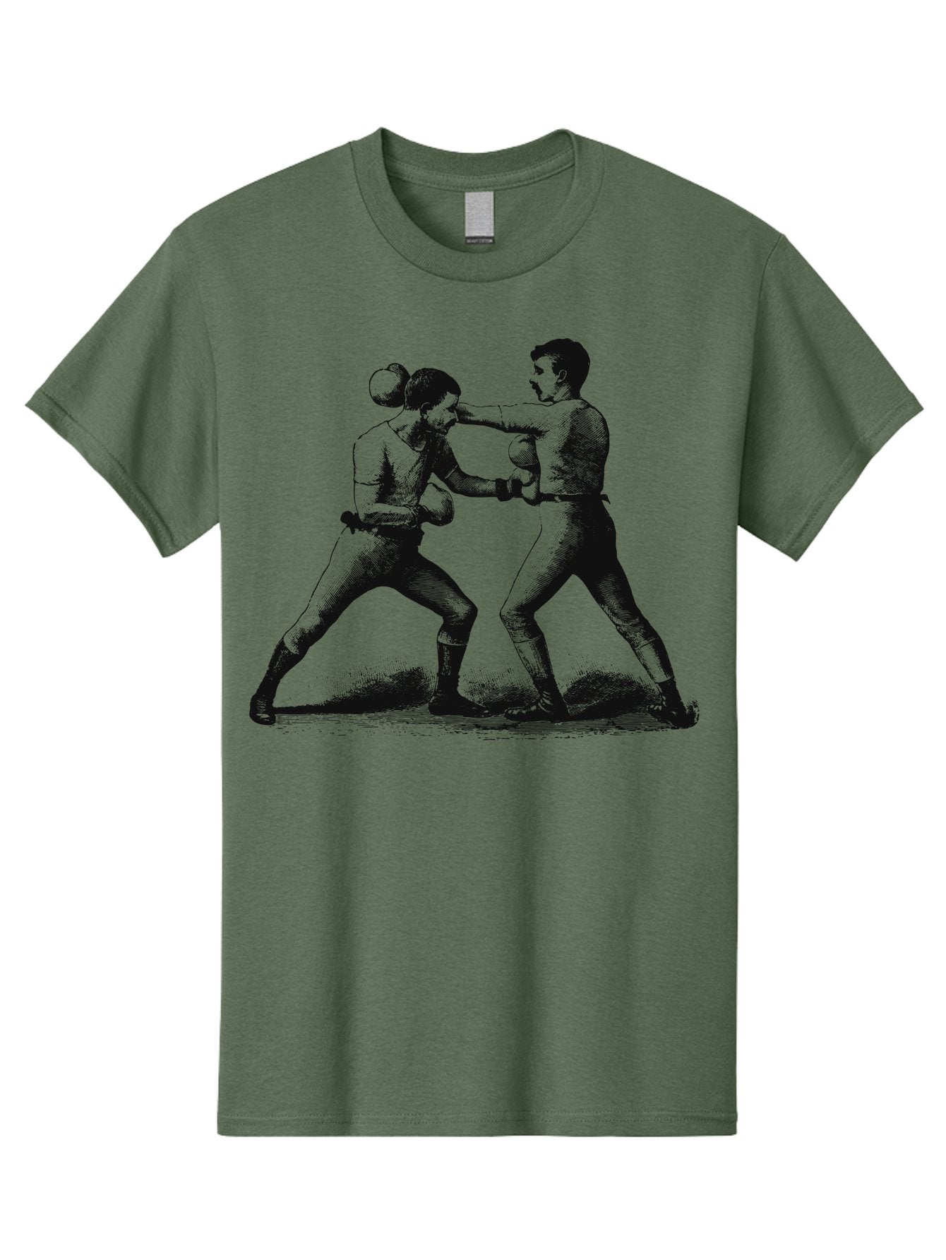 Vintage Fight Men'S Graphic Tee, 100% Cotton, Comfortable Casual Summer Wear, Machine Washable, Boxing Match, Sparring Boxers, Combat Sports, Martial Arts Training, Fighter Stance, Gloved Fists, Boxing Pose, Pugilism Aae795 3