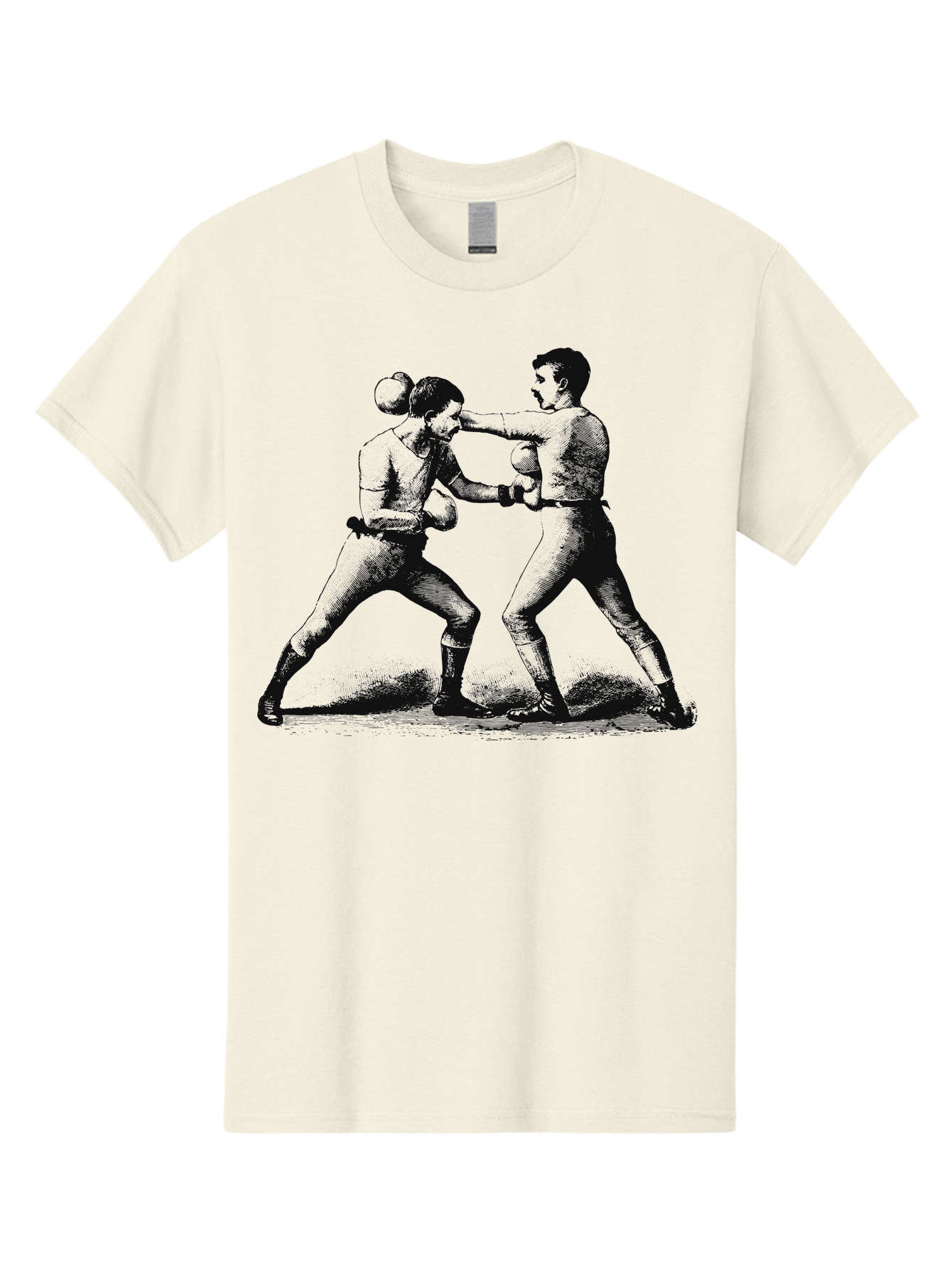 Vintage Fight Men'S Graphic Tee, 100% Cotton, Comfortable Casual Summer Wear, Machine Washable, Boxing Match, Sparring Boxers, Combat Sports, Martial Arts Training, Fighter Stance, Gloved Fists, Boxing Pose, Pugilism Aae795 27