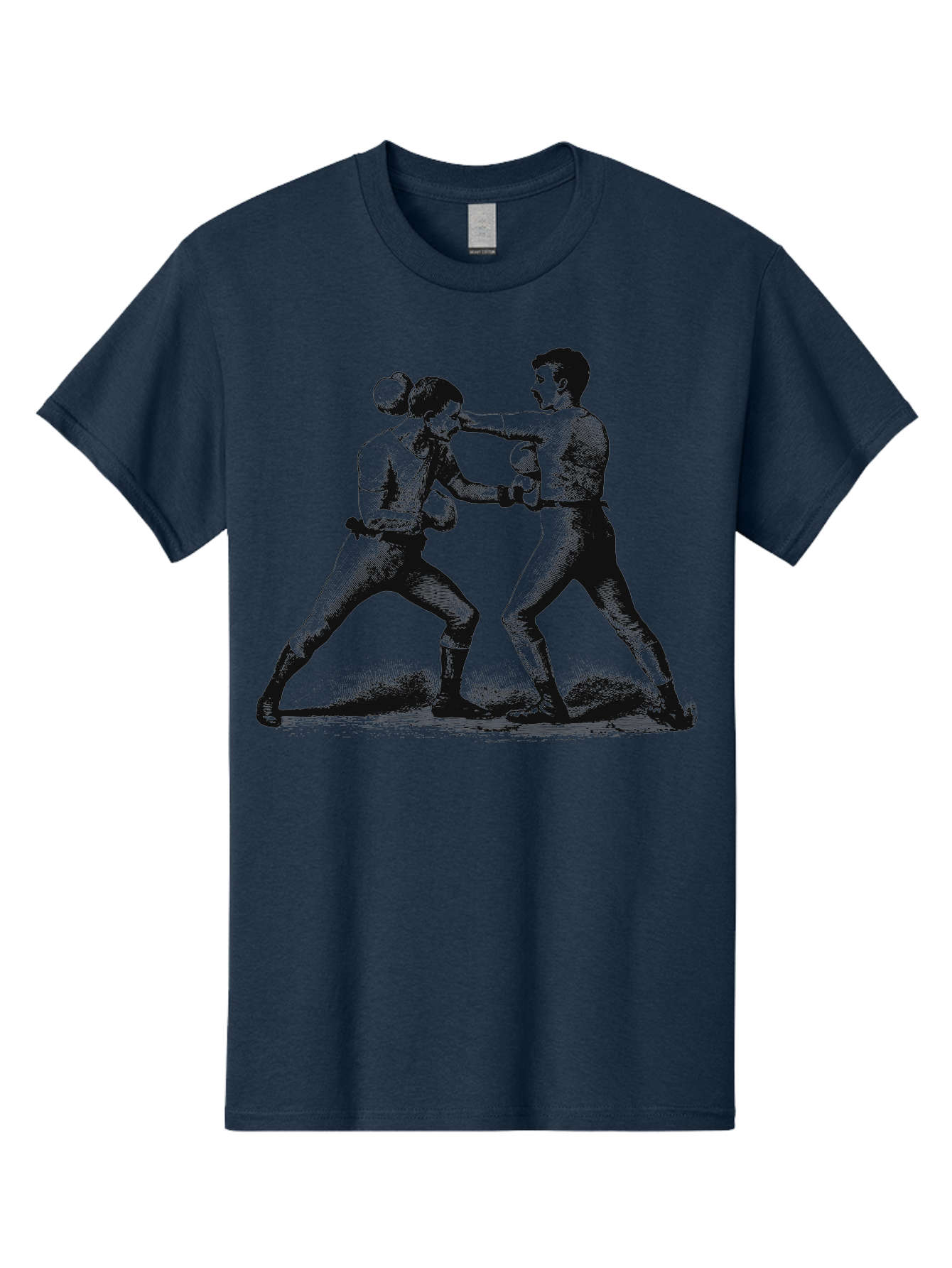 Vintage Fight Men'S Graphic Tee, 100% Cotton, Comfortable Casual Summer Wear, Machine Washable, Boxing Match, Sparring Boxers, Combat Sports, Martial Arts Training, Fighter Stance, Gloved Fists, Boxing Pose, Pugilism Aae795 25