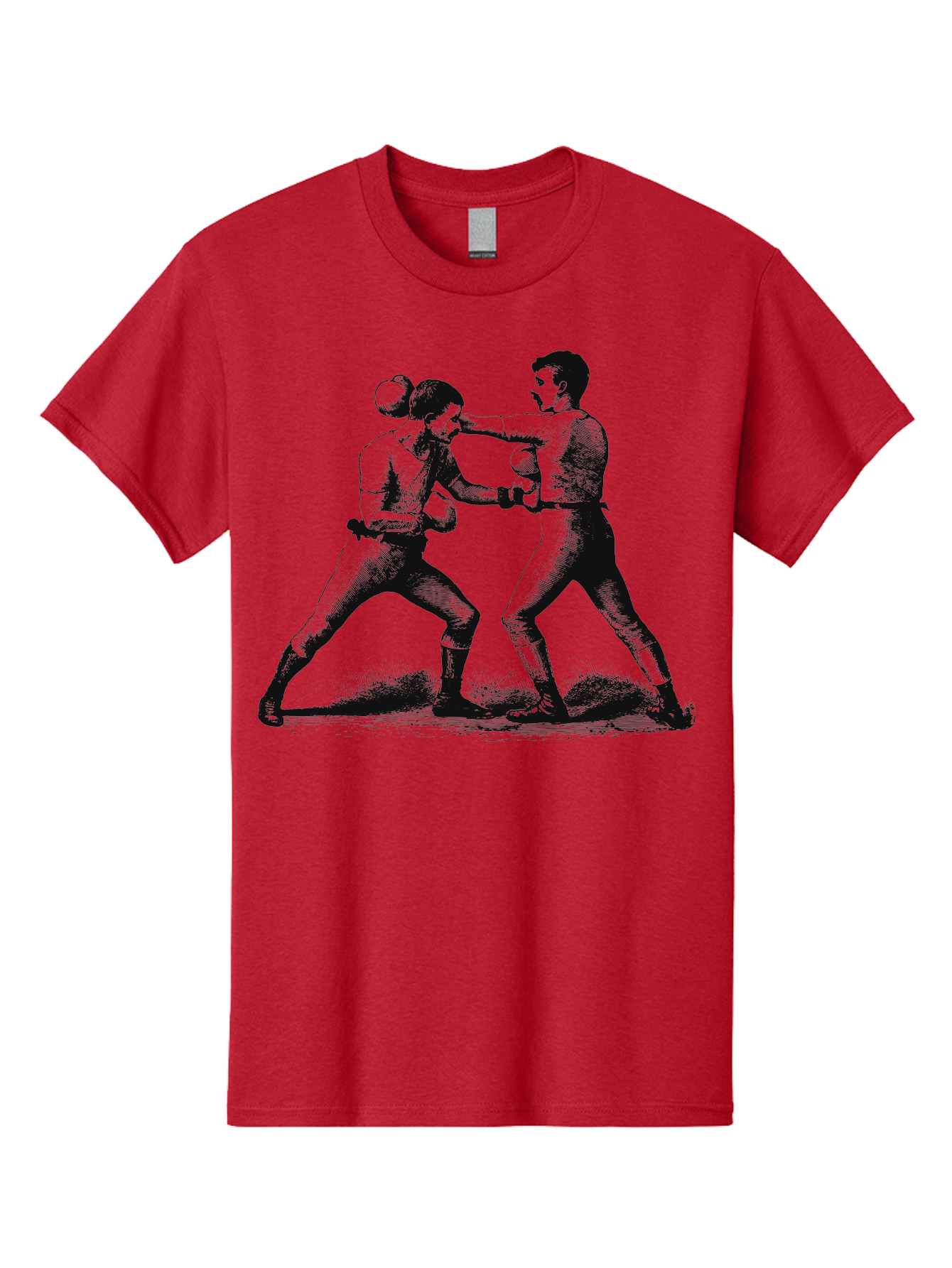 Vintage Fight Men'S Graphic Tee, 100% Cotton, Comfortable Casual Summer Wear, Machine Washable, Boxing Match, Sparring Boxers, Combat Sports, Martial Arts Training, Fighter Stance, Gloved Fists, Boxing Pose, Pugilism Aae795 3
