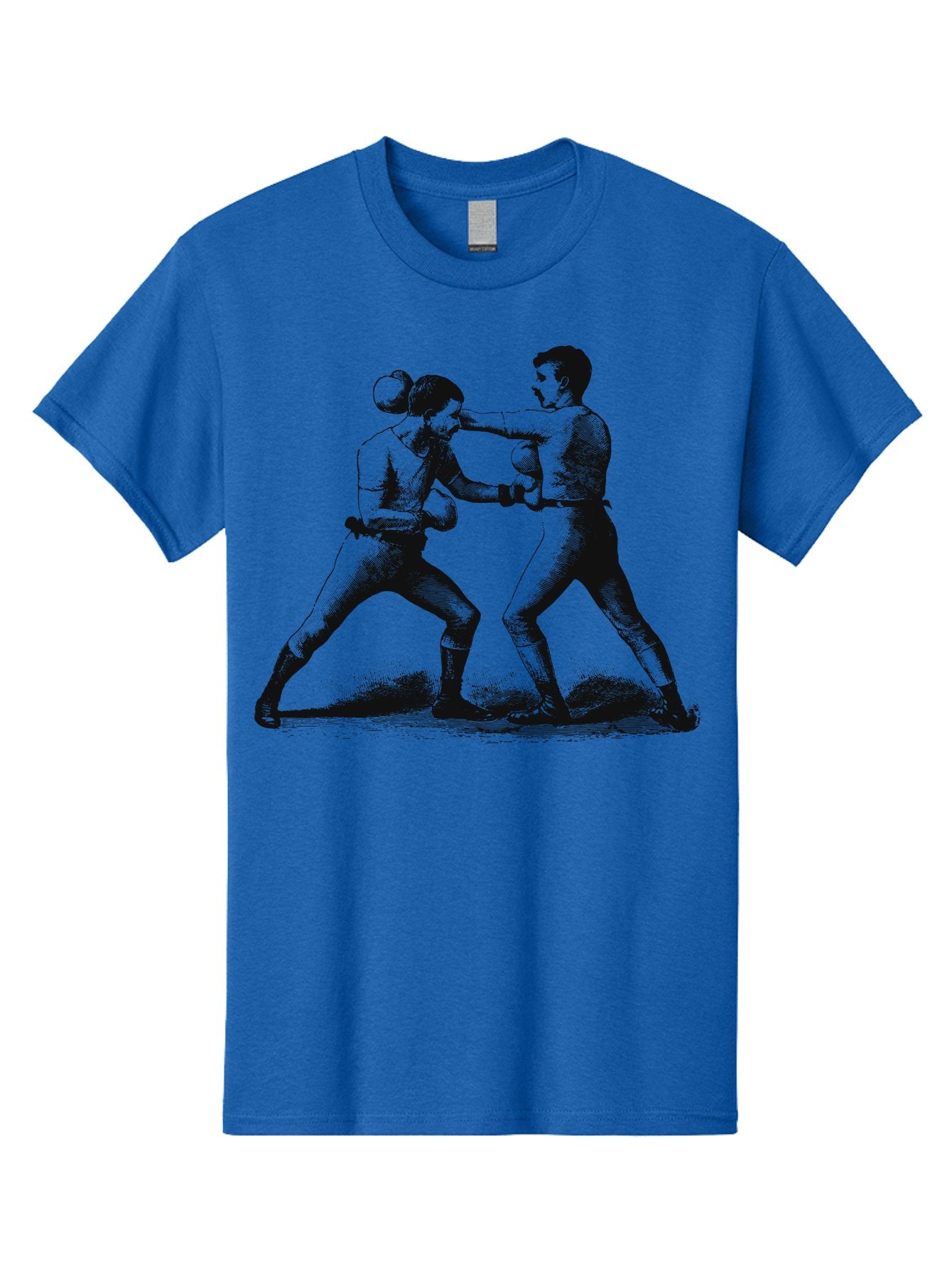 Vintage Fight Men'S Graphic Tee, 100% Cotton, Comfortable Casual Summer Wear, Machine Washable, Boxing Match, Sparring Boxers, Combat Sports, Martial Arts Training, Fighter Stance, Gloved Fists, Boxing Pose, Pugilism Aae795 6