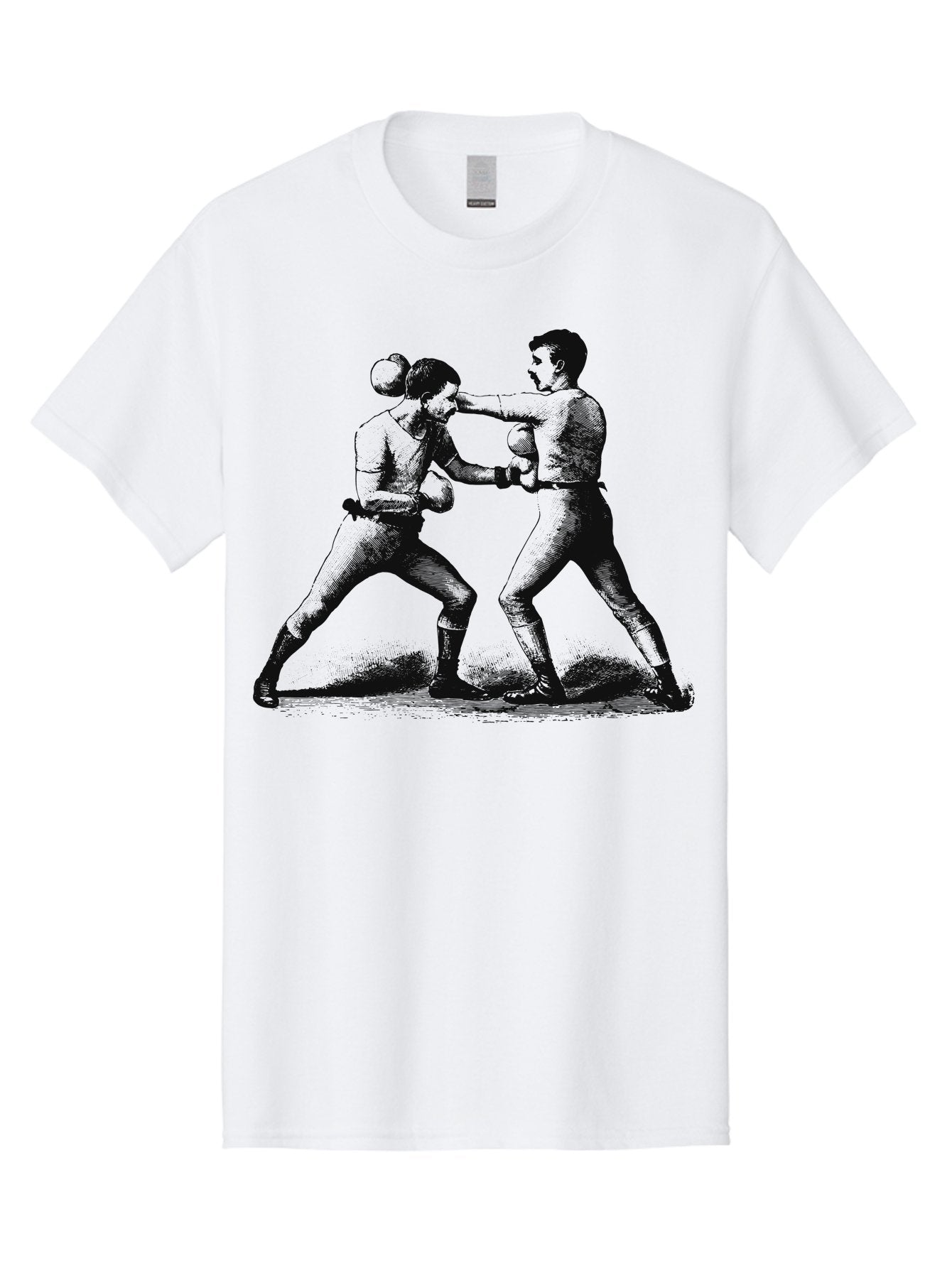 Vintage Fight Men'S Graphic Tee, 100% Cotton, Comfortable Casual Summer Wear, Machine Washable, Boxing Match, Sparring Boxers, Combat Sports, Martial Arts Training, Fighter Stance, Gloved Fists, Boxing Pose, Pugilism Aae795 13