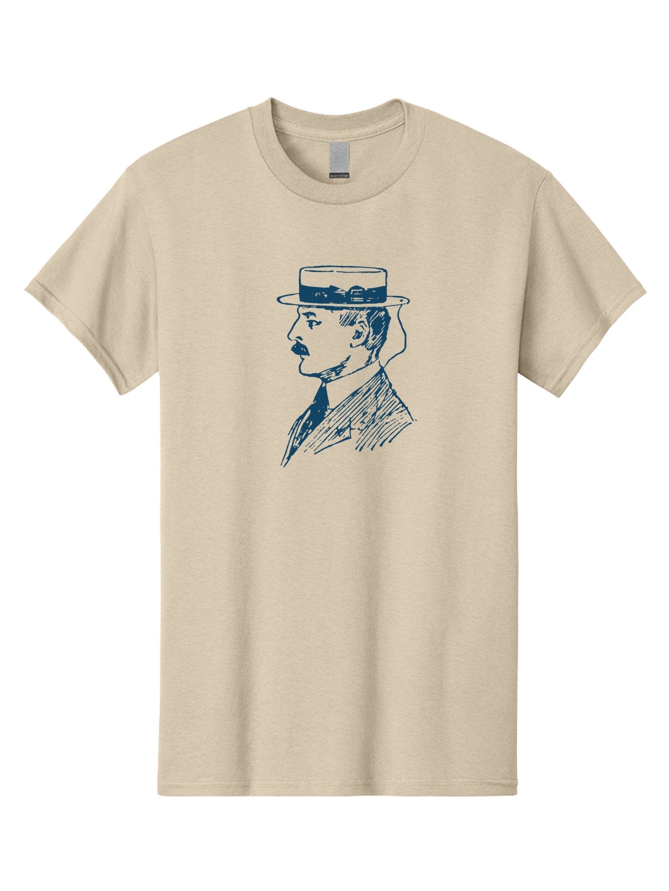 Vintage Gentleman Men'S Graphic Tee, 100% Cotton, Comfortable Casual Summer Wear, Machine Washable, Stylish Man, Vintage Hat, Mustache, Formal Attire, Sophisticated Look, Elegant Style, Classic Fashion, Gentlemanly Appearance Aae798 13