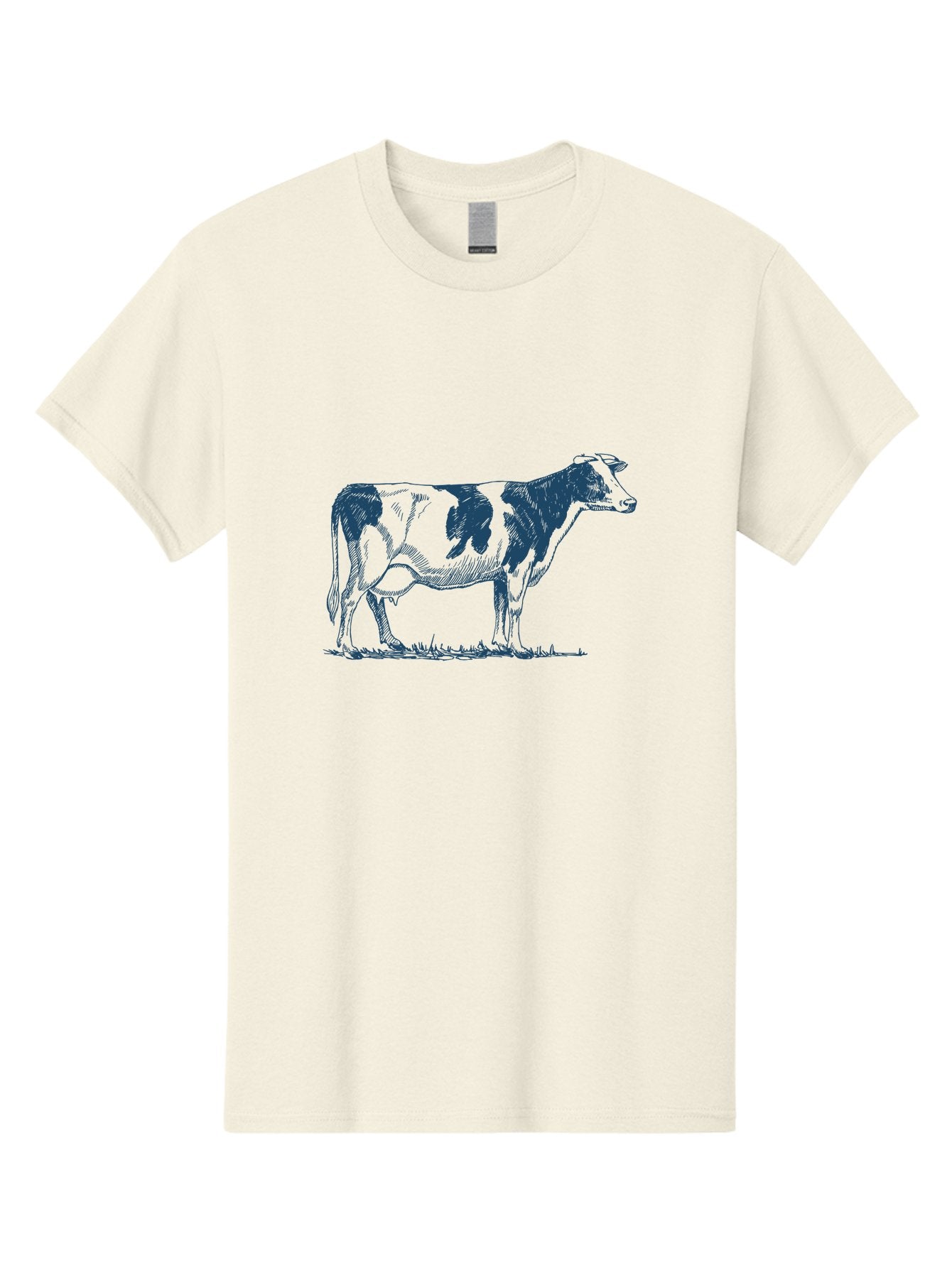 Cow Men'S Graphic Tee, 100% Cotton, Comfortable Casual Summer Wear, Machine Washable, Cow Standing, Rustic Farm Animal, Agricultural Scene, Grazing Livestock, Rural Landscape, Pasture Grass, Farm Life, Domesticated Animal Aae799 9