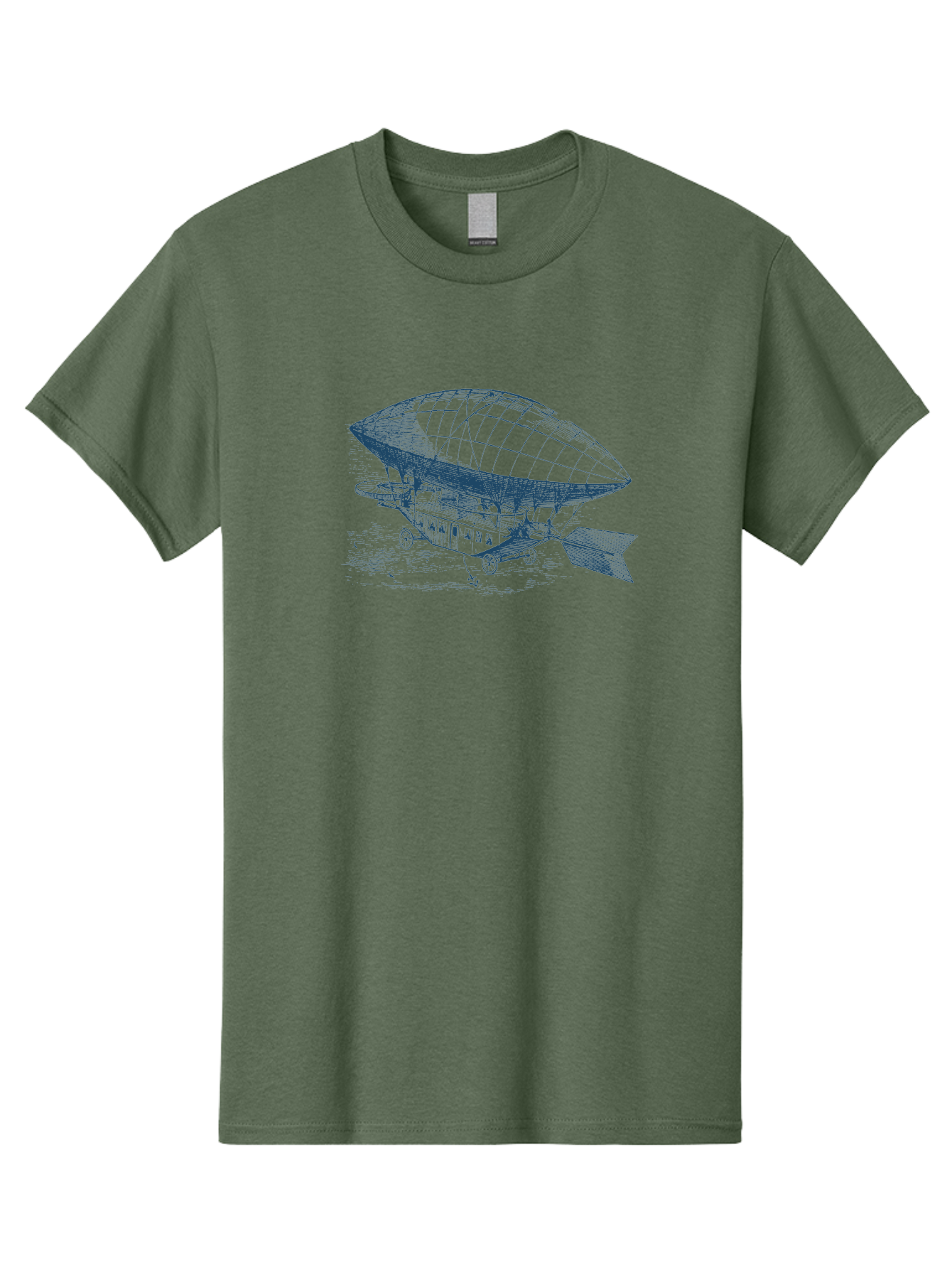 Vintage Hot Air Balloon Men'S Graphic Tee, 100% Cotton, Comfortable Casual Summer Wear, Machine Washable, Dirigible Balloon, Vintage Aircraft, Historical Aviation, Innovative Transportation, Early Flight Technology, Retro-Futuristic Design, Aae801