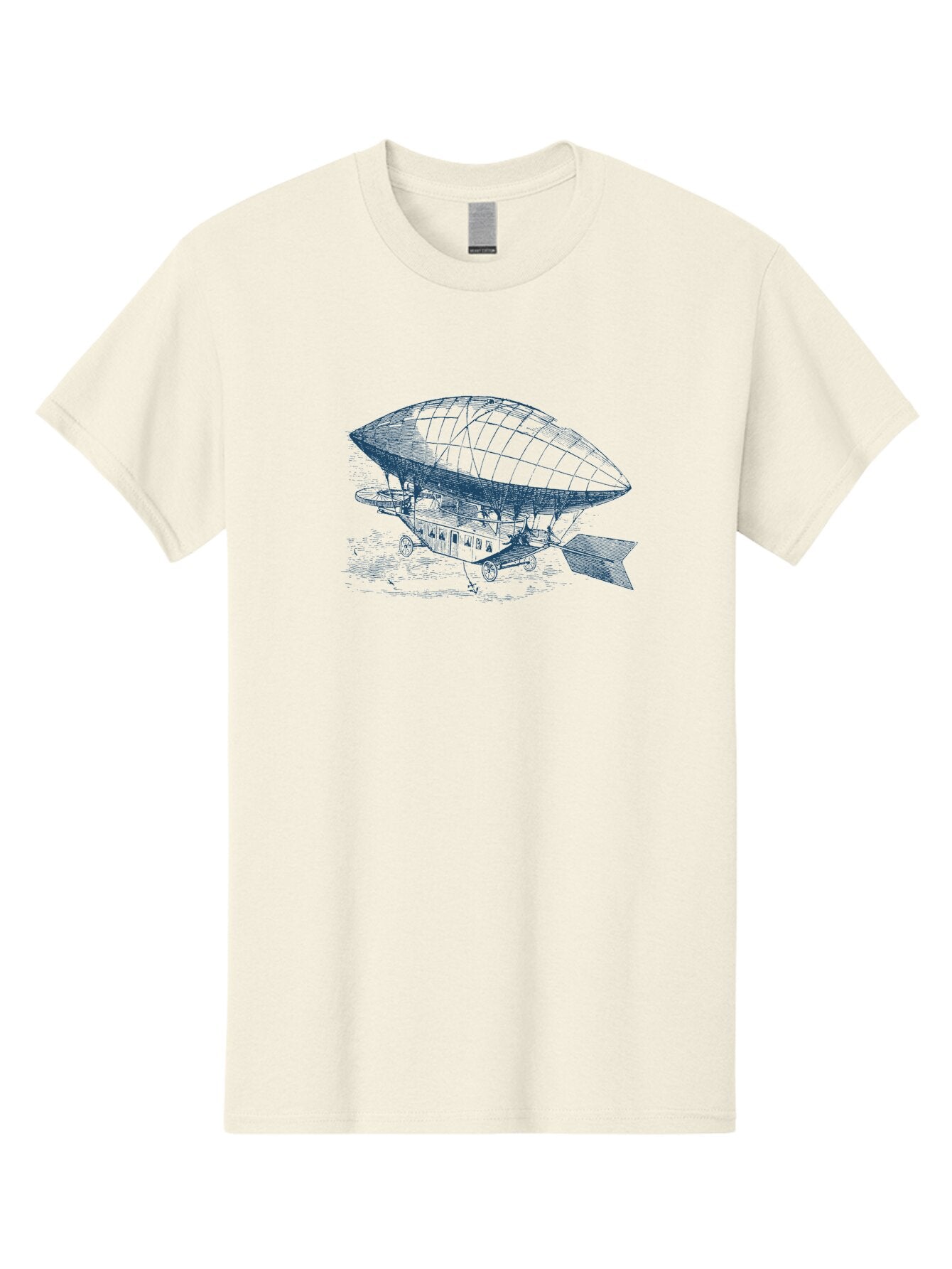 Vintage Hot Air Balloon Men'S Graphic Tee, 100% Cotton, Comfortable Casual Summer Wear, Machine Washable, Dirigible Balloon, Vintage Aircraft, Historical Aviation, Innovative Transportation, Early Flight Technology, Retro-Futuristic Design, Aae801 5