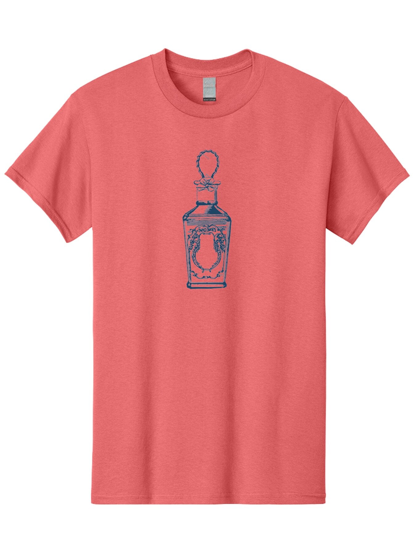 Vintage Perfume Bottle Men'S Graphic Tee, 100% Cotton, Comfortable Casual Summer Wear, Machine Washable, Luxury Decanter, Ornate Glassware, Elegant Design, Sophisticated Style, Vintage Flair, Decorative Stopper, Premium Liquor Bottle, Aae806 6