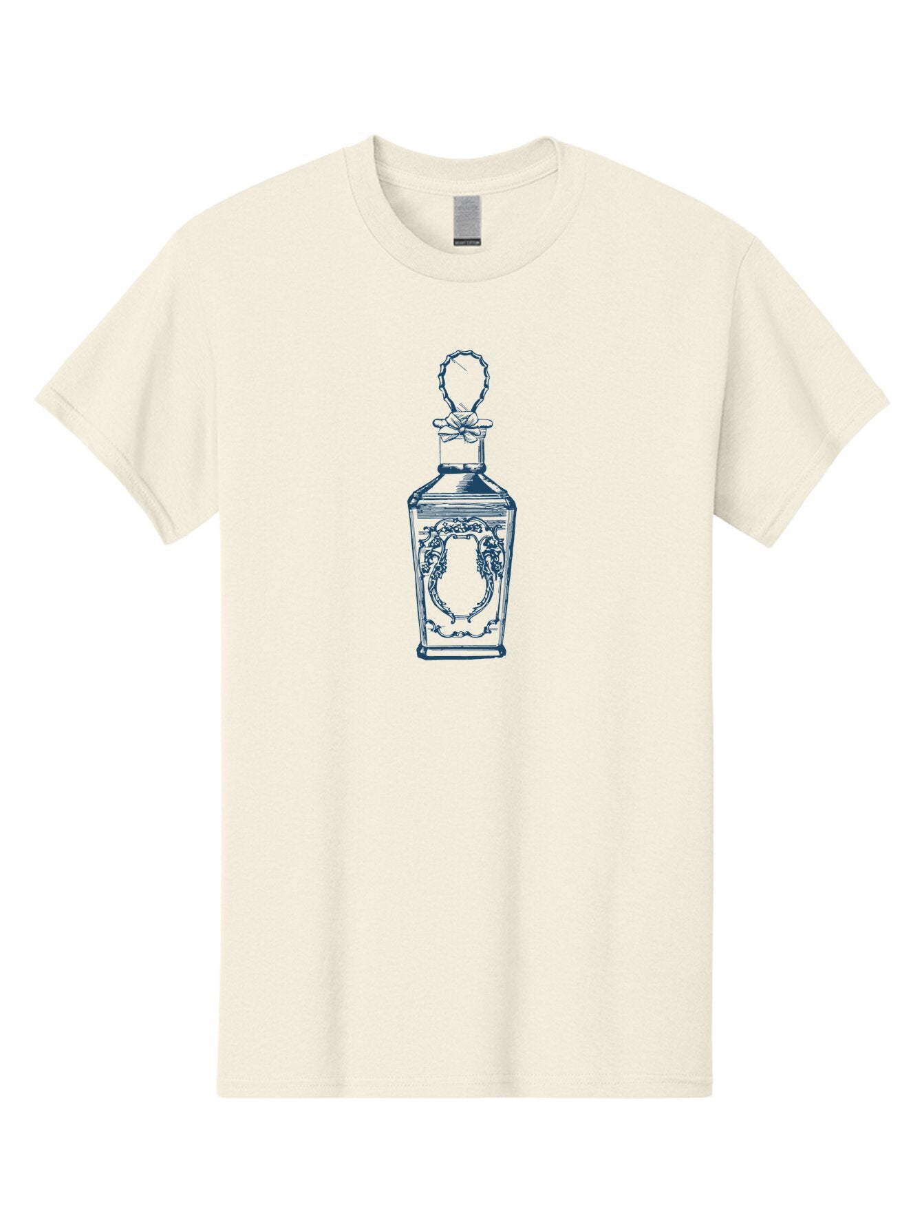 Vintage Perfume Bottle Men'S Graphic Tee, 100% Cotton, Comfortable Casual Summer Wear, Machine Washable, Luxury Decanter, Ornate Glassware, Elegant Design, Sophisticated Style, Vintage Flair, Decorative Stopper, Premium Liquor Bottle, Aae806 13
