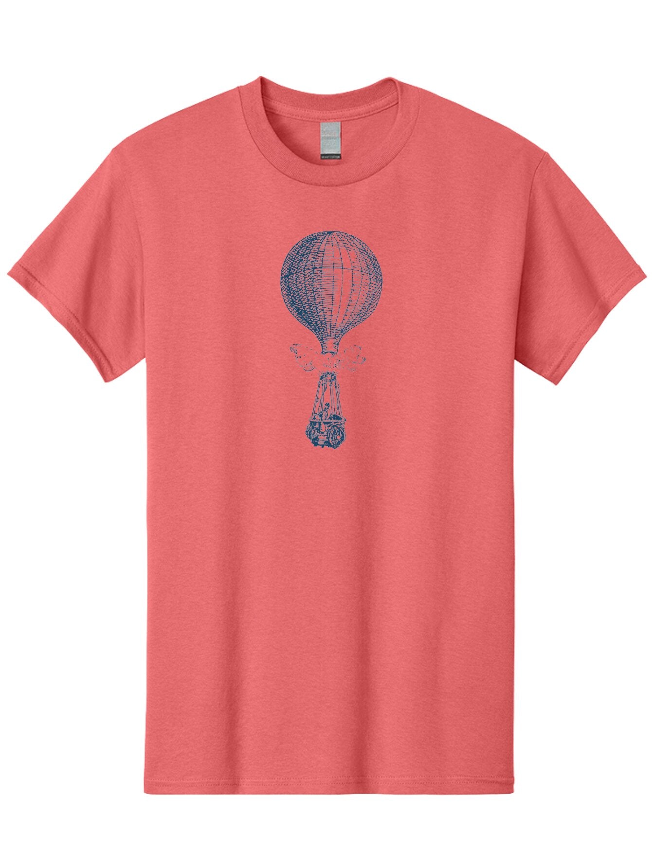 Vintage Smoke Balloon Men'S Graphic Tee, 100% Cotton, Comfortable Casual Summer Wear, Machine Washable, Hot Air Balloon, Vintage Illustration, Historical Aviation, Antique Style, Retro Art, Balloon Flight, Aerial Travel, Sketch Art, Aae811 14