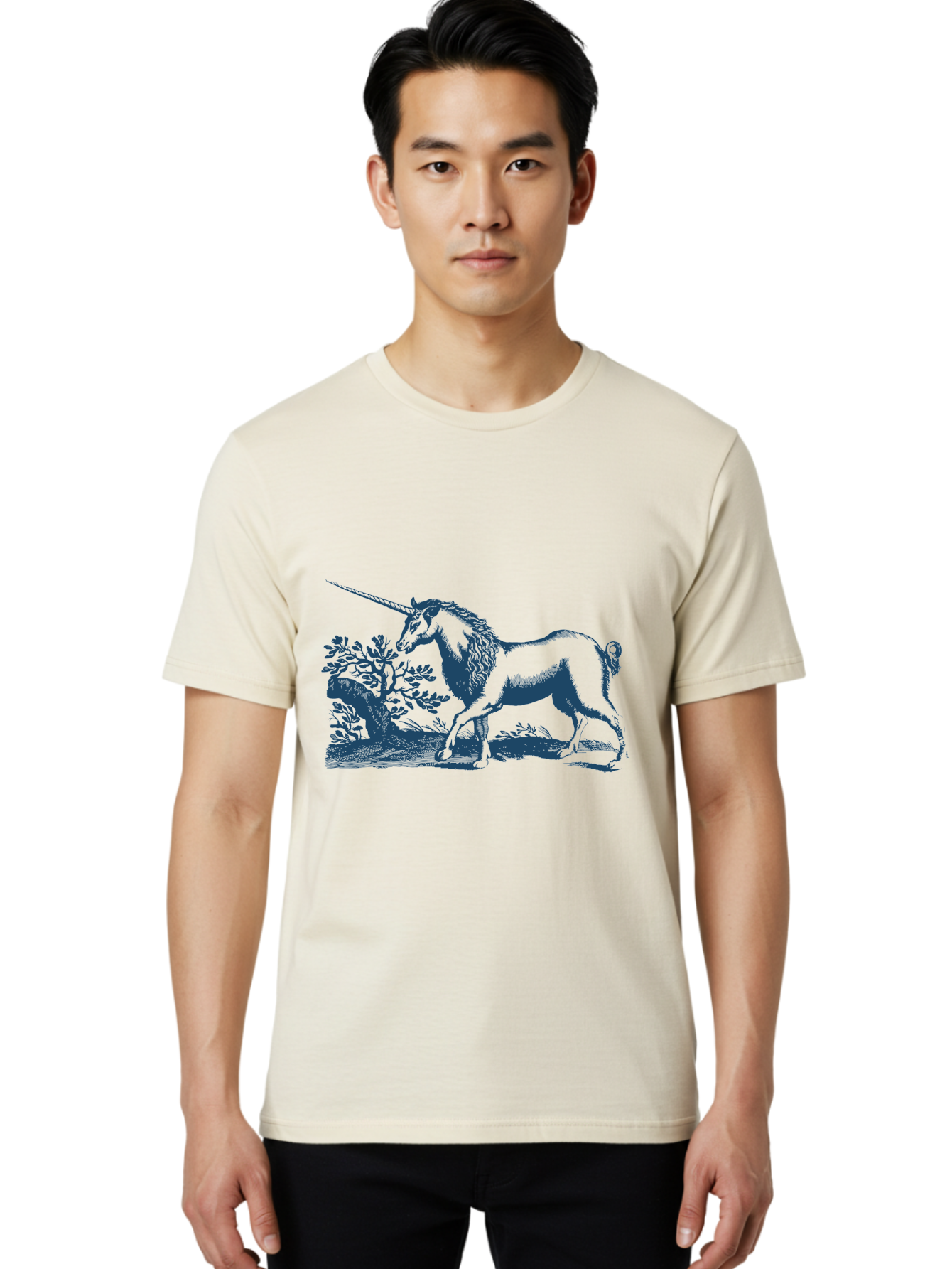 Wandering Unicorn Spirit Men'S Graphic Tee, 100% Cotton, Comfortable Casual Summer Wear, Machine Washable, Unicorn, Mythical Creature, Fantasy Art, Majestic Horse, Single Horn, Folklore, Mystical Being, Legendary Creature, Whimsical Design Aae820 14