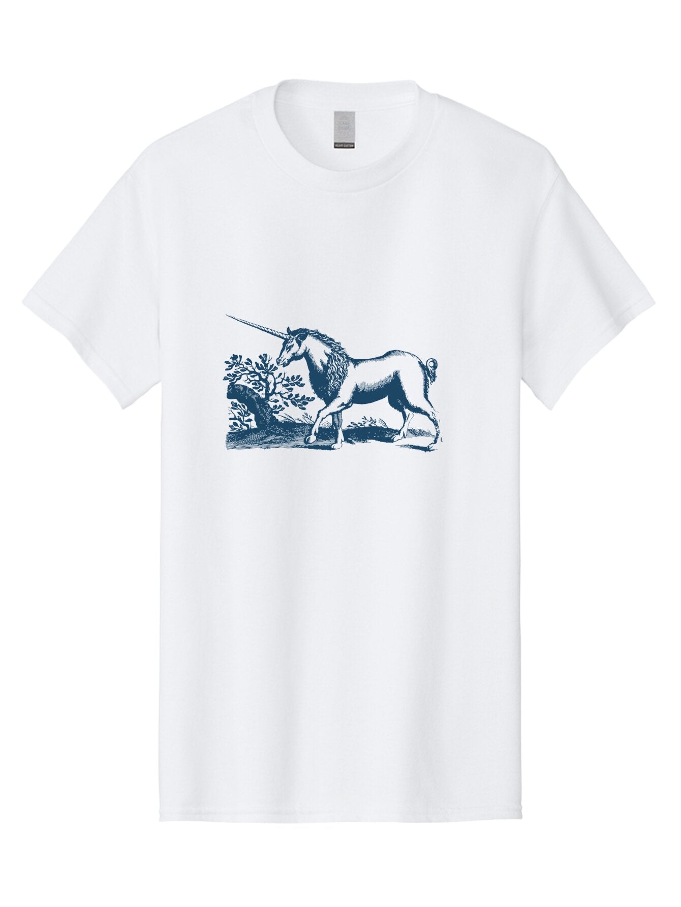 Wandering Unicorn Spirit Men'S Graphic Tee, 100% Cotton, Comfortable Casual Summer Wear, Machine Washable, Unicorn, Mythical Creature, Fantasy Art, Majestic Horse, Single Horn, Folklore, Mystical Being, Legendary Creature, Whimsical Design Aae820