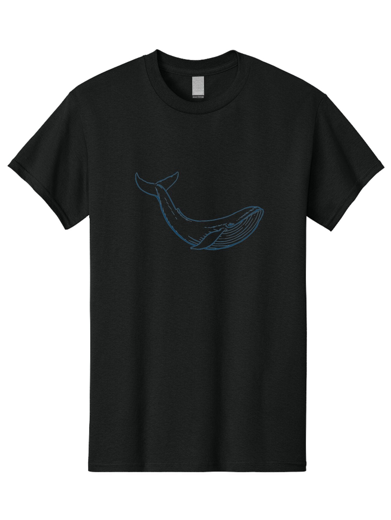 Whale Men'S Graphic Tee, 100% Cotton, Comfortable Casual Summer Wear, Machine Washable, Whale Illustration, Simple Line Art, Minimalist Design, Ocean Creature, Marine Life, Simple Shapes, Elegant Lines, Abstract Art Aae836 6