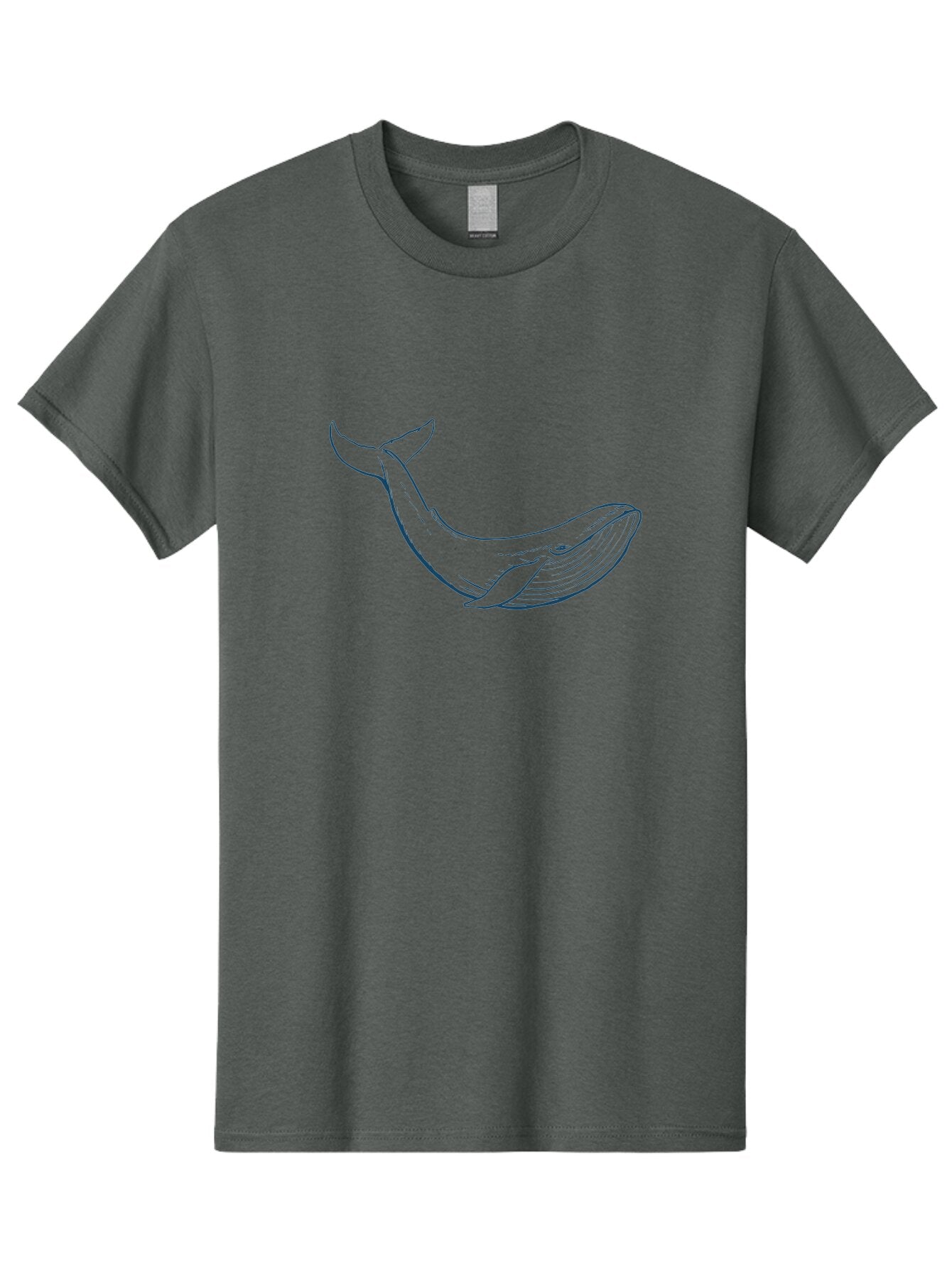 Whale Men'S Graphic Tee, 100% Cotton, Comfortable Casual Summer Wear, Machine Washable, Whale Illustration, Simple Line Art, Minimalist Design, Ocean Creature, Marine Life, Simple Shapes, Elegant Lines, Abstract Art Aae836