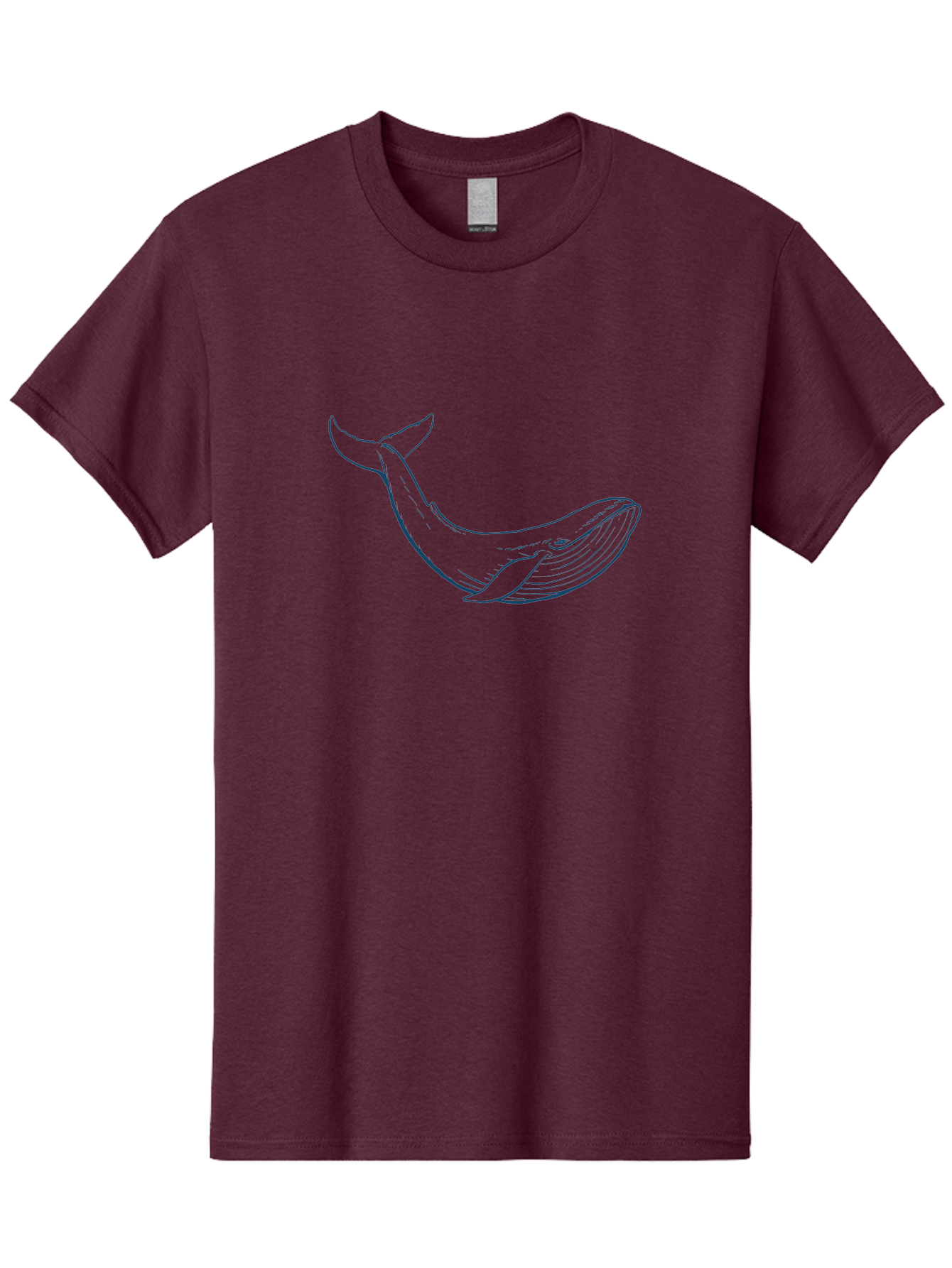 Whale Men'S Graphic Tee, 100% Cotton, Comfortable Casual Summer Wear, Machine Washable, Whale Illustration, Simple Line Art, Minimalist Design, Ocean Creature, Marine Life, Simple Shapes, Elegant Lines, Abstract Art Aae836 25