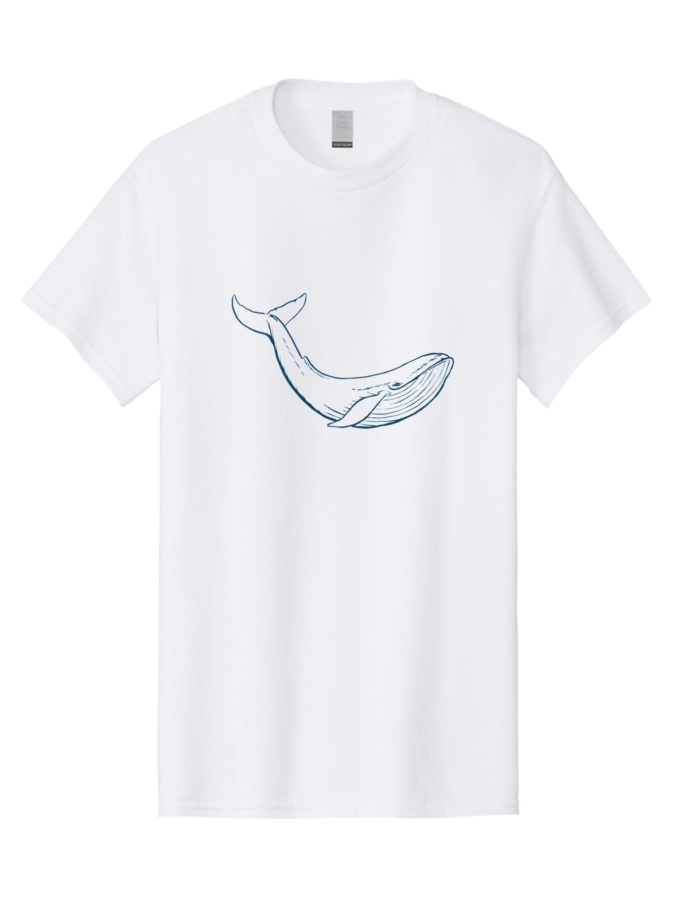 Whale Men'S Graphic Tee, 100% Cotton, Comfortable Casual Summer Wear, Machine Washable, Whale Illustration, Simple Line Art, Minimalist Design, Ocean Creature, Marine Life, Simple Shapes, Elegant Lines, Abstract Art Aae836 15