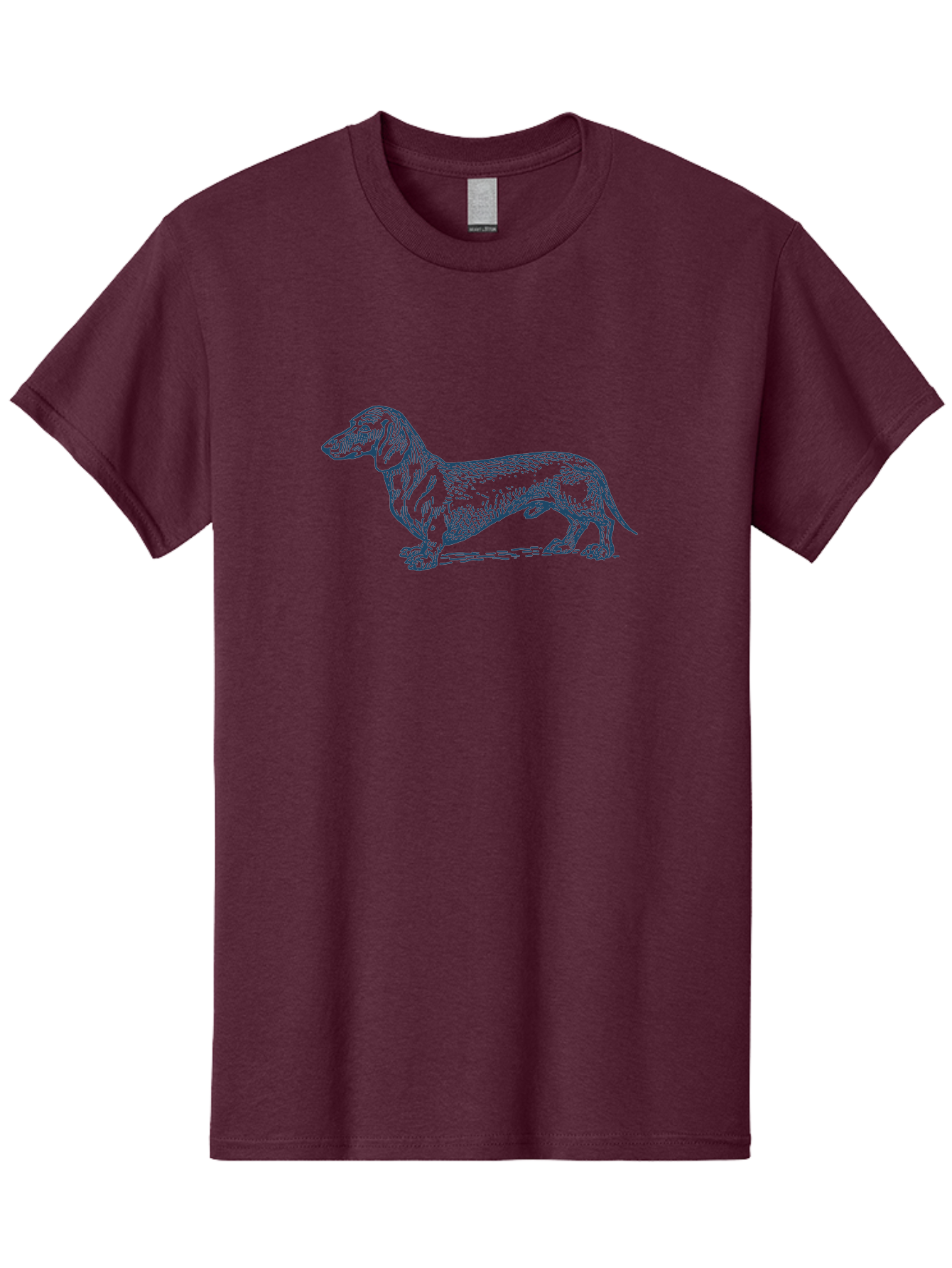 Wiener Dog Men'S Graphic Tee, 100% Cotton, Comfortable Casual Summer Wear, Machine Washable, Dachshund Dog, Dog Illustration, Dog Art, Canine Portrait, Detailed Drawing, Line Art Dog, Pet Illustration Aae839 13