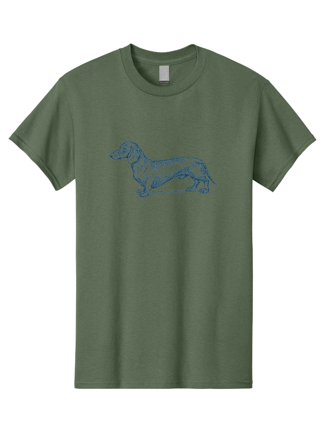 Wiener Dog Men'S Graphic Tee, 100% Cotton, Comfortable Casual Summer Wear, Machine Washable, Dachshund Dog, Dog Illustration, Dog Art, Canine Portrait, Detailed Drawing, Line Art Dog, Pet Illustration Aae839 3