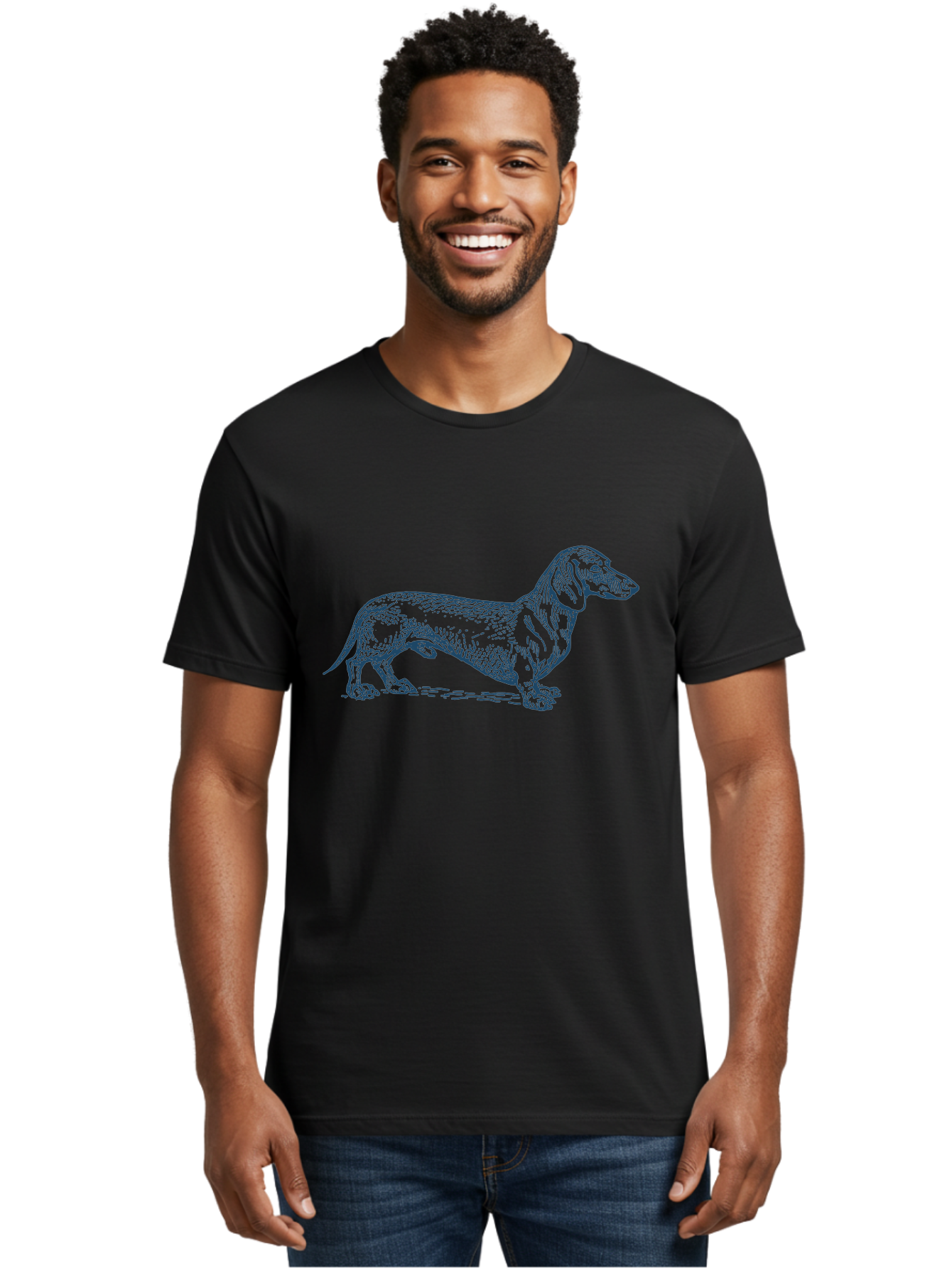 Wiener Dog 2 Men'S Graphic Tee, 100% Cotton, Comfortable Casual Summer Wear, Machine Washable, Dachshund Dog, Short-Legged Dog, Hound Dog, Dog Breed, Canine Companion, Loyal Pet, Playful Animal, Dog Illustration, Dog Drawing Aae840 16