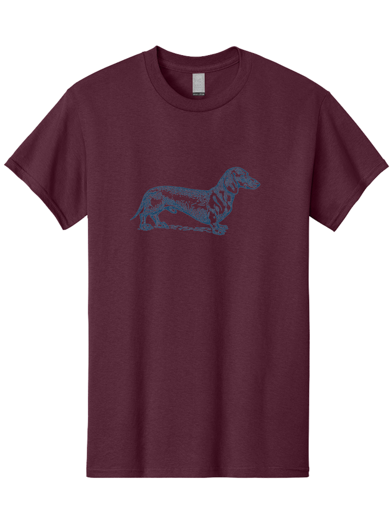 Wiener Dog 2 Men'S Graphic Tee, 100% Cotton, Comfortable Casual Summer Wear, Machine Washable, Dachshund Dog, Short-Legged Dog, Hound Dog, Dog Breed, Canine Companion, Loyal Pet, Playful Animal, Dog Illustration, Dog Drawing Aae840 3