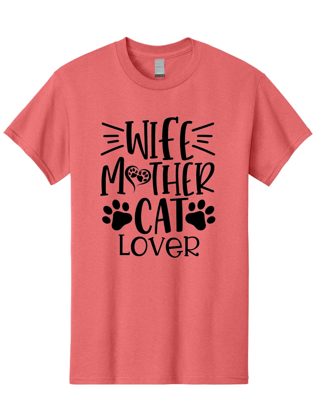 Wife Mother Cat Lover Men'S Graphic Tee, 100% Cotton, Comfortable Casual Summer Wear, Machine Washable, Cat Mom Quote, Cat Lady Quote, Cat Lover Gift, Cat Mother, Wife Mother, Cat Mom Decal, Cat Mom T-Shirt, Cat Mom Graphic, Aae841 9