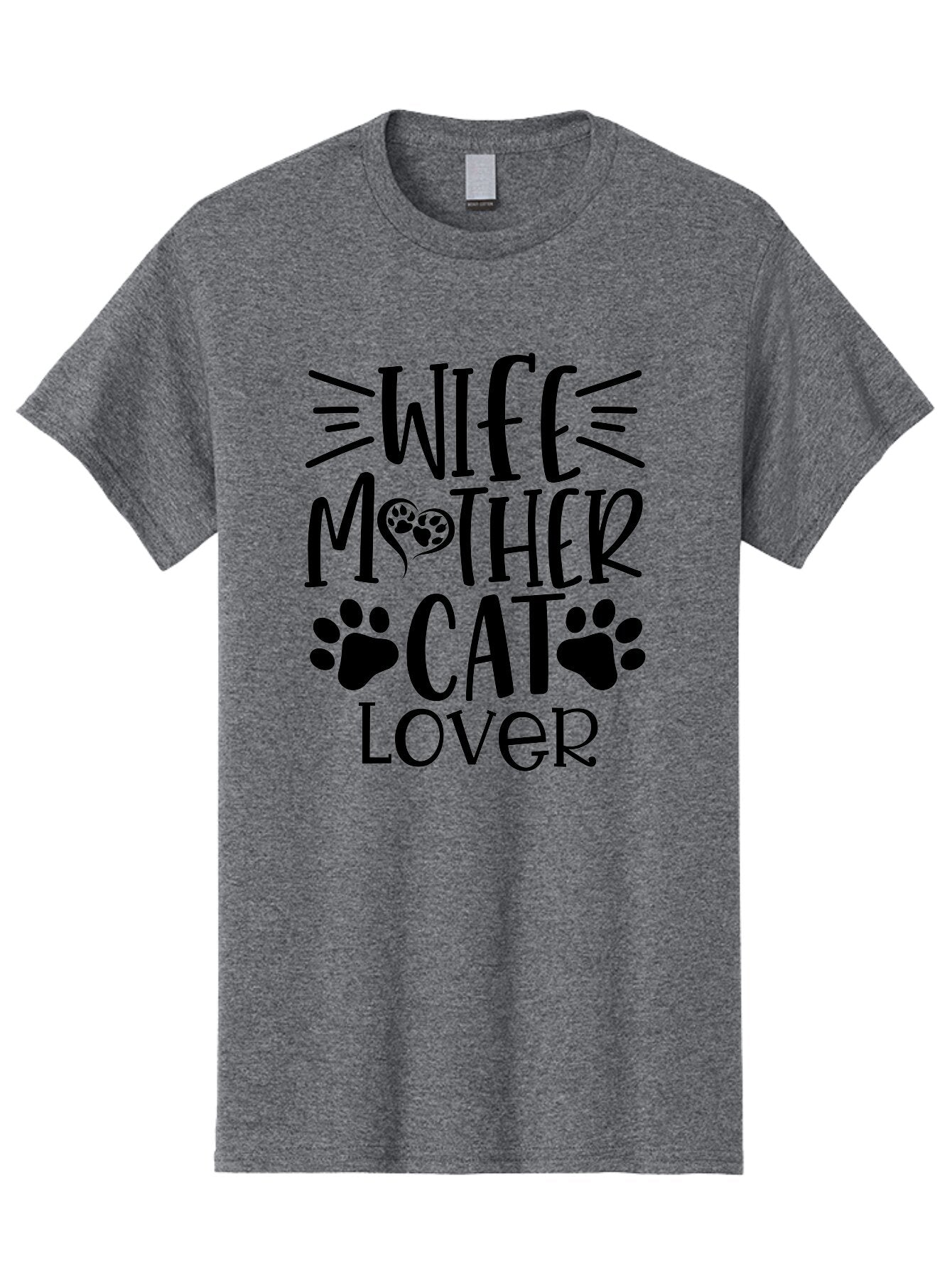 Wife Mother Cat Lover Men'S Graphic Tee, 100% Cotton, Comfortable Casual Summer Wear, Machine Washable, Cat Mom Quote, Cat Lady Quote, Cat Lover Gift, Cat Mother, Wife Mother, Cat Mom Decal, Cat Mom T-Shirt, Cat Mom Graphic, Aae841 10
