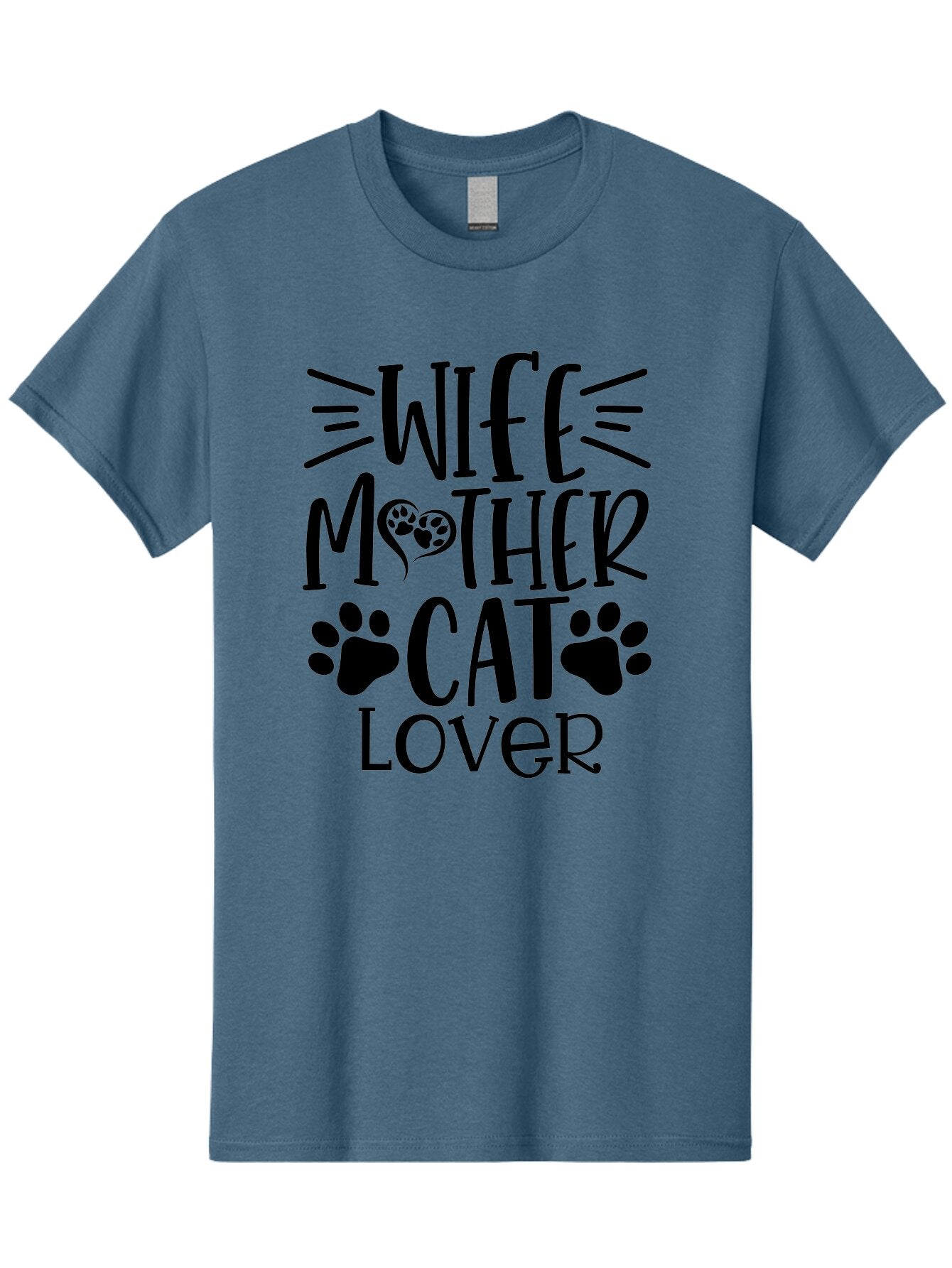 Wife Mother Cat Lover Men'S Graphic Tee, 100% Cotton, Comfortable Casual Summer Wear, Machine Washable, Cat Mom Quote, Cat Lady Quote, Cat Lover Gift, Cat Mother, Wife Mother, Cat Mom Decal, Cat Mom T-Shirt, Cat Mom Graphic, Aae841 6