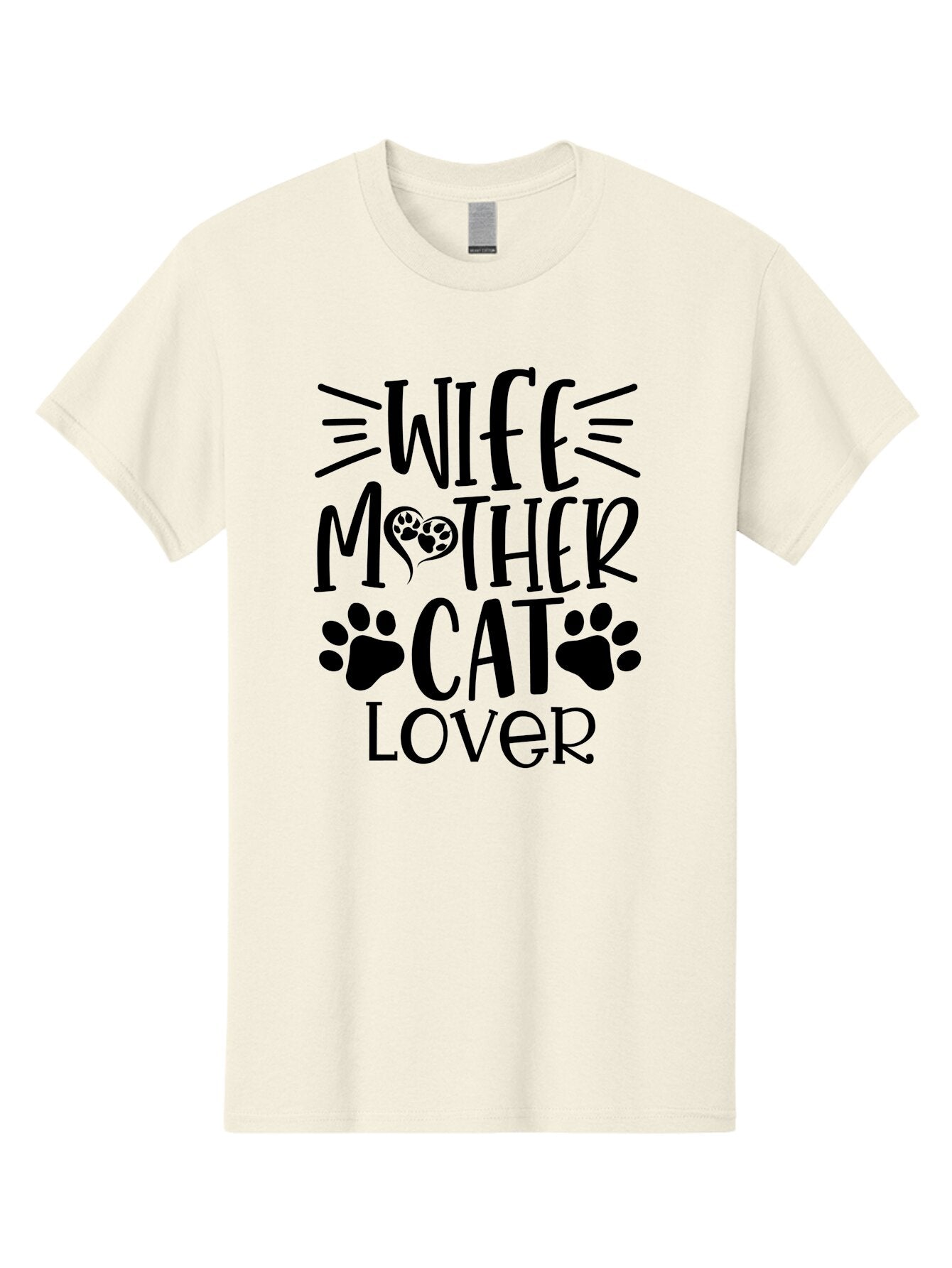 Wife Mother Cat Lover Men'S Graphic Tee, 100% Cotton, Comfortable Casual Summer Wear, Machine Washable, Cat Mom Quote, Cat Lady Quote, Cat Lover Gift, Cat Mother, Wife Mother, Cat Mom Decal, Cat Mom T-Shirt, Cat Mom Graphic, Aae841 13