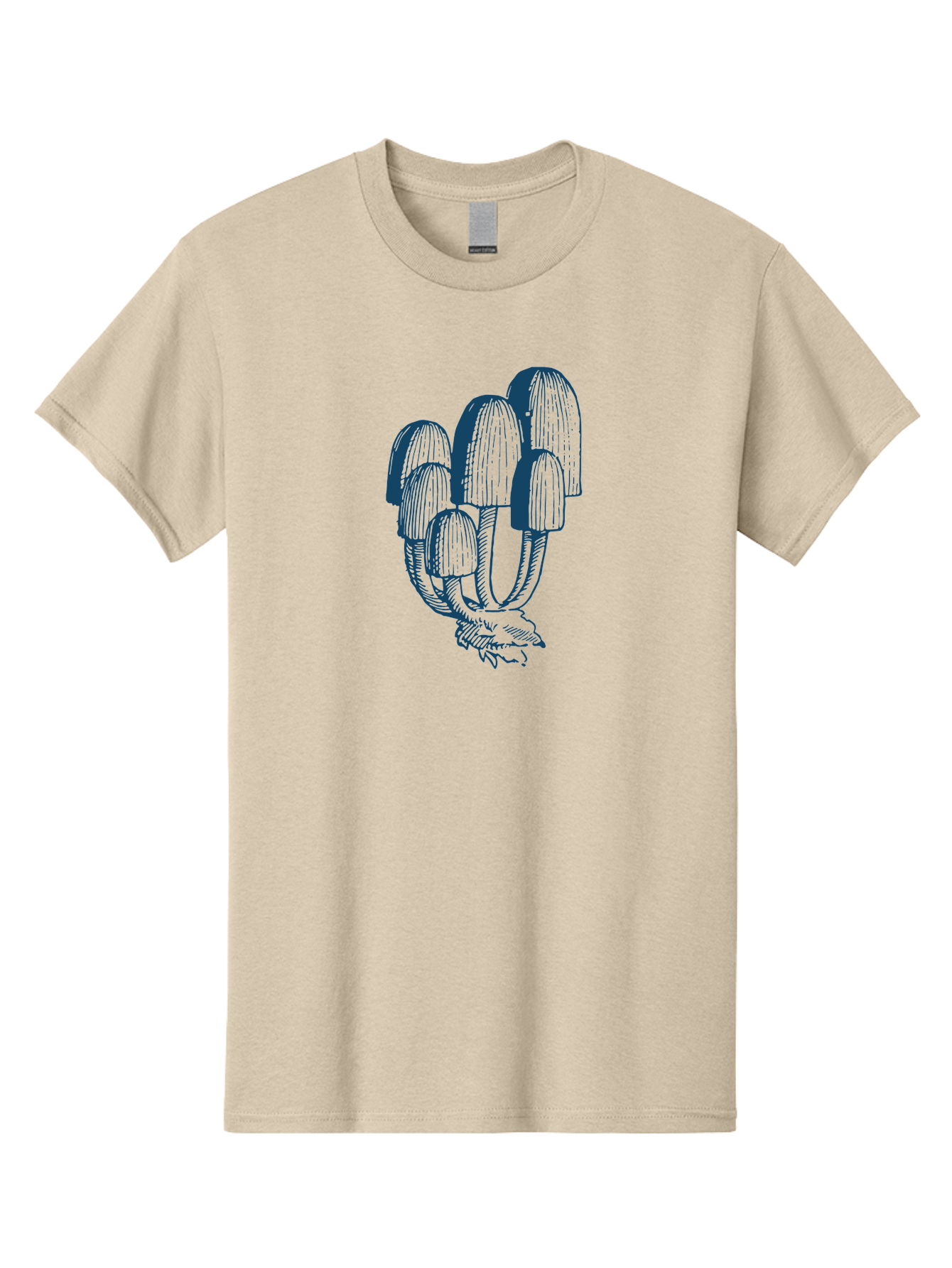 Wild Mushroom Bunch Men'S Graphic Tee, 100% Cotton, Comfortable Casual Summer Wear, Machine Washable, Clustered Mushrooms, Fungi Illustration, Botanical Art, Wild Mushrooms, Forest Fungi, Detailed Drawing, Nature-Inspired Design Aae846 27