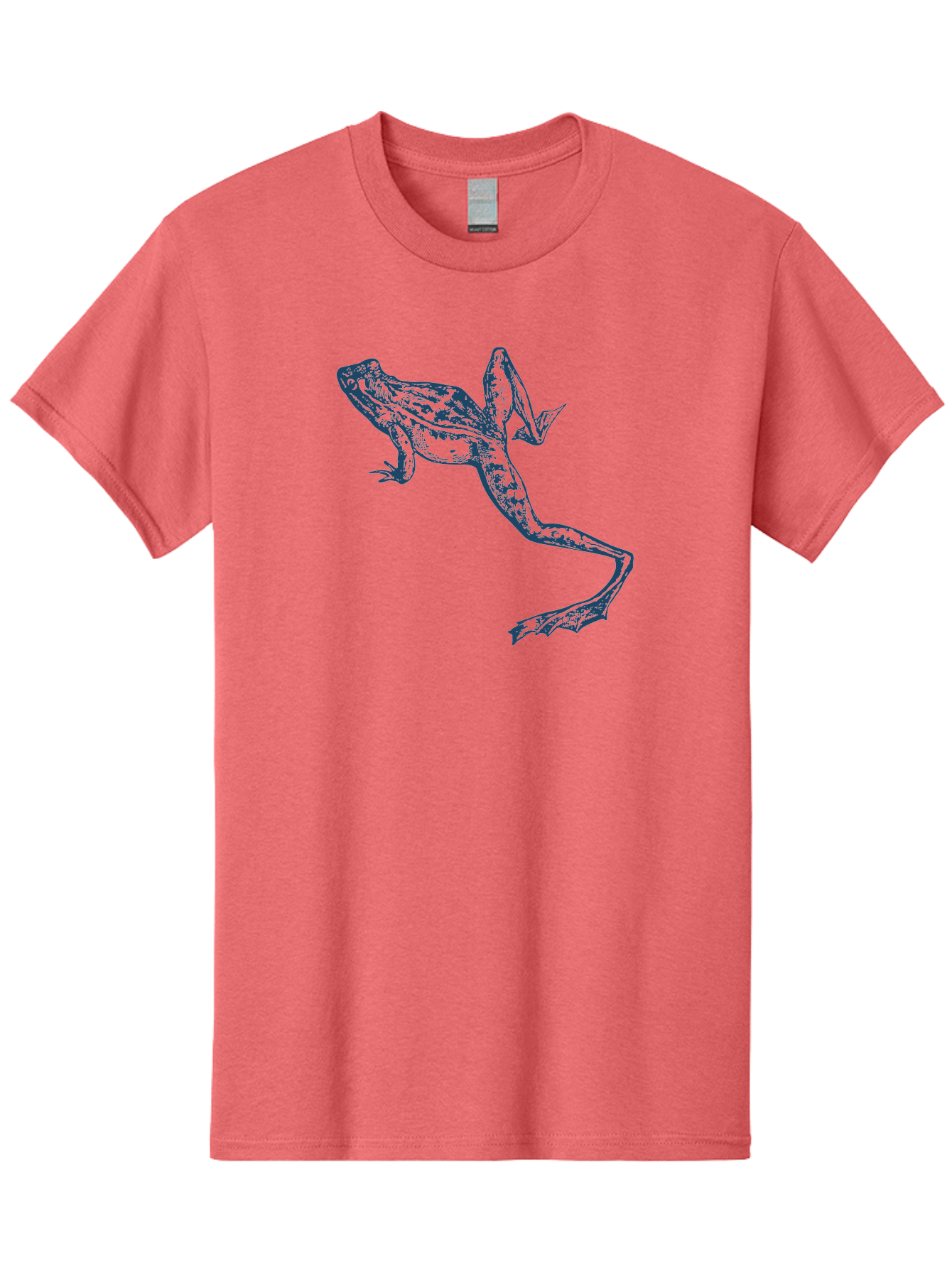 Wildjump Frog Men'S Graphic Tee, 100% Cotton, Comfortable Casual Summer Wear, Machine Washable, Stylized Frog, Blue Illustration, Abstract Art, Frog Species, Wildlife Art, Amphibian, Modern Design, Creative Graphics Aae849 19